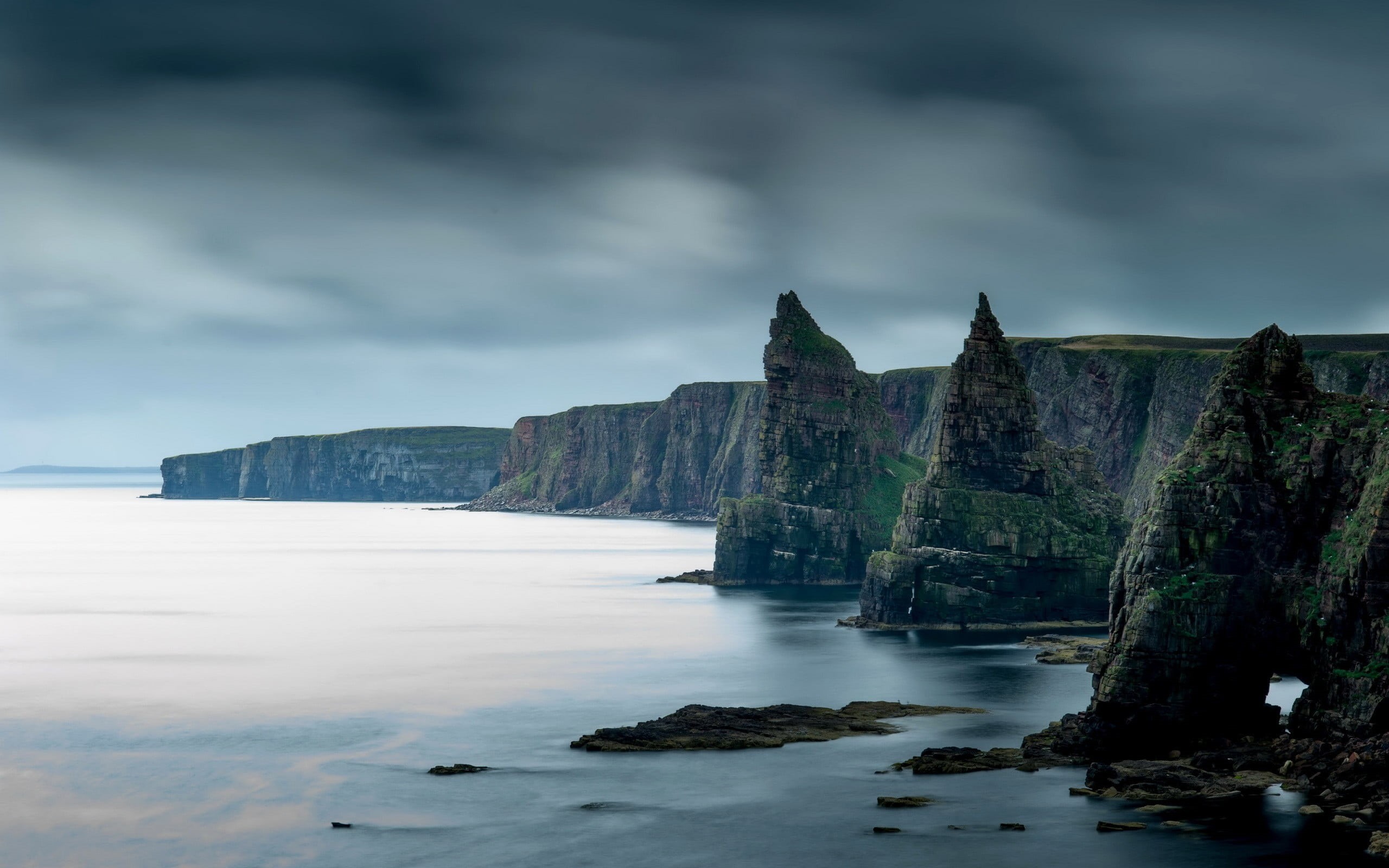 2K, solid, water, nature, besides, rock formation, mountain, beauty in nature, scenics - nature, coast, rock, day, body, non-urban scene, outdoors, tranquility, HD Wallpaper
