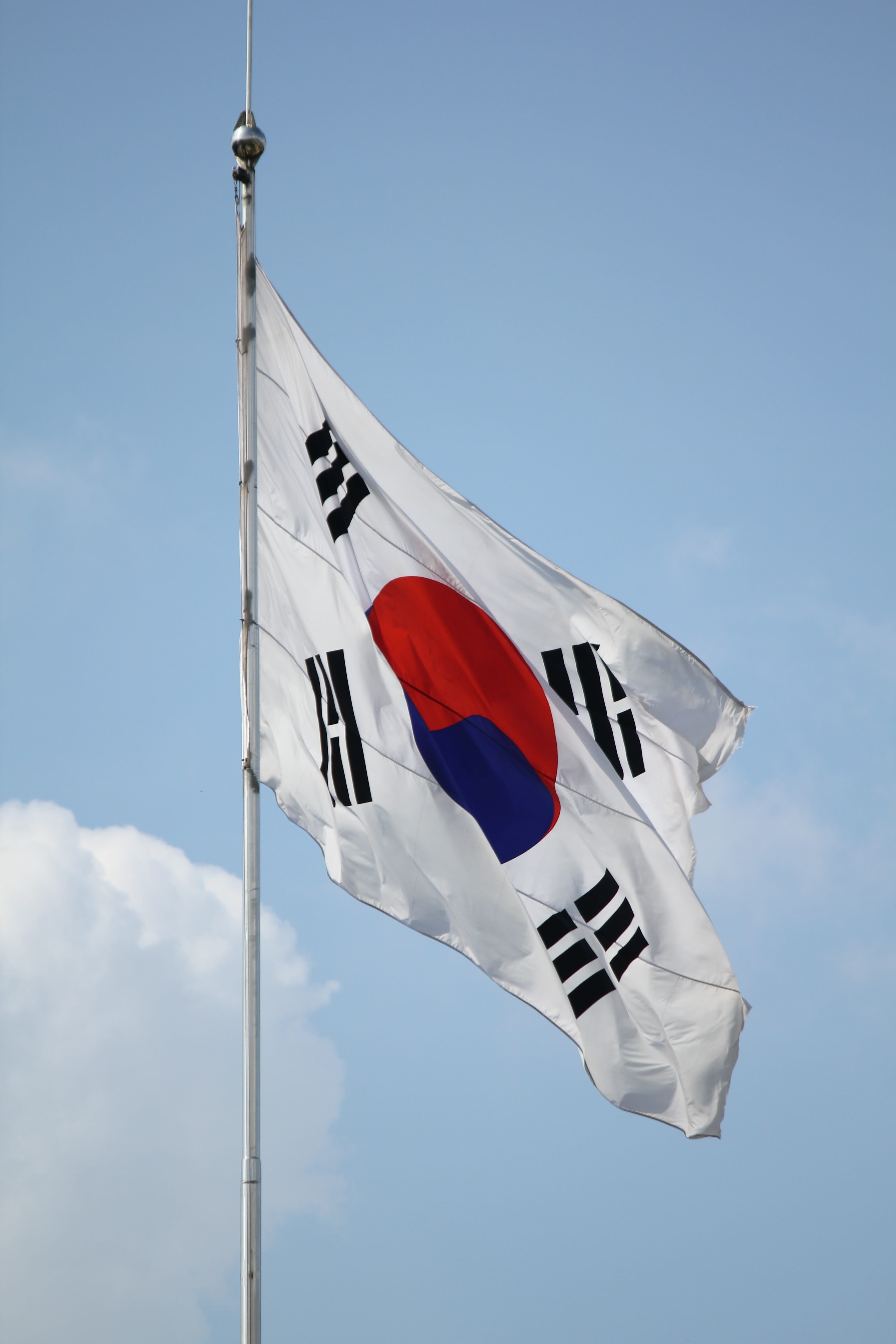 5K, wheat fly, pride, day, national icon, pole, korea, independence, Wind, environment, Julia Roberts, flag, no people, low angle view, nature, cloud - sky, Phone HD Wallpaper