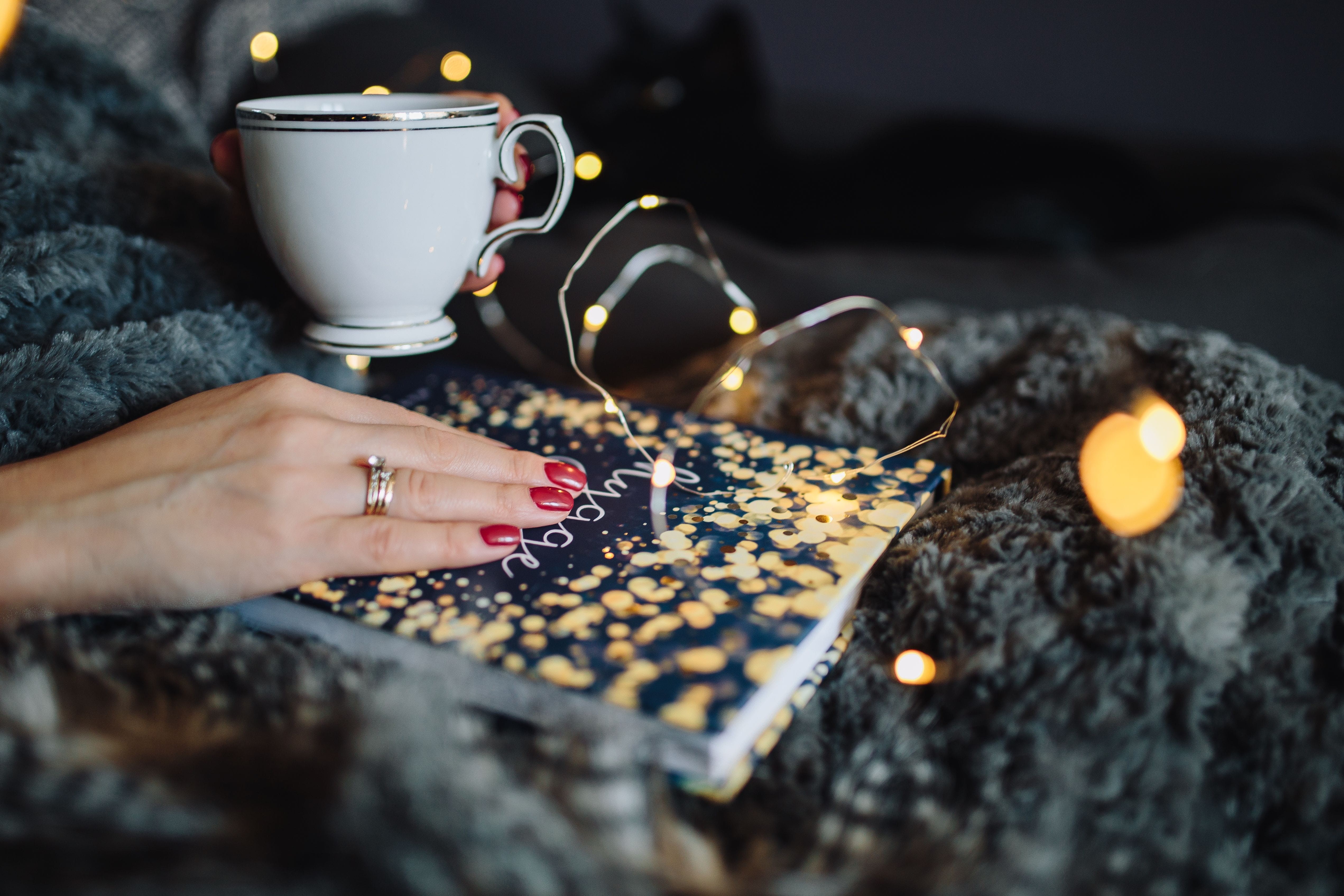 femine, coffee, drink, reading, cozy, women, human body part, nail, indoors, Hygge, people, selective focus, hand, cosy, human Hand, adult, crockery, woman, HD Wallpaper