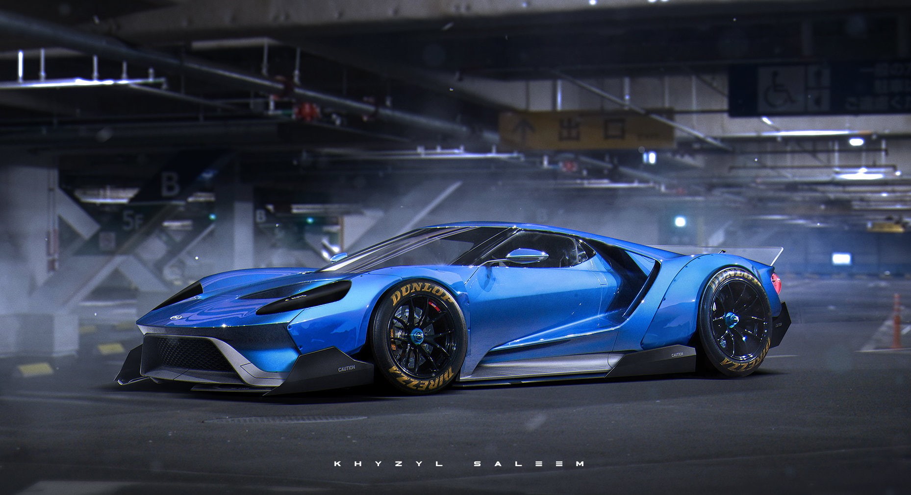 720P, Khyzyl Saleem, Drifting, neon, car interior, HD Wallpaper