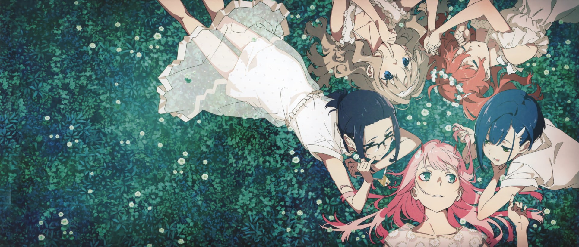 women, childhood, Ikuno (Darling in the FranxXX), creativity, outdoors, Zero Two (Darling in the FranXX), Darling in the FranXX, representation, Kokoro (Darling in the FranxXX), HD Wallpaper