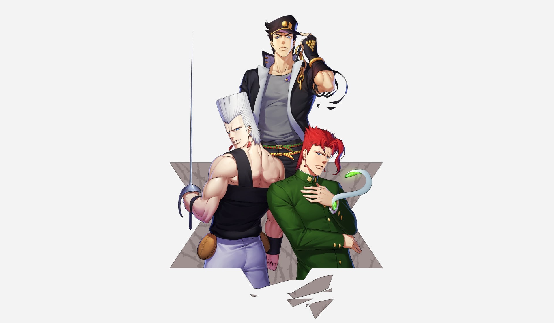 Jojos Bizarre Adventure, 1080P, Anime, Jotaro Kujo, Noriaki Kakyoin, HD Wallpaper