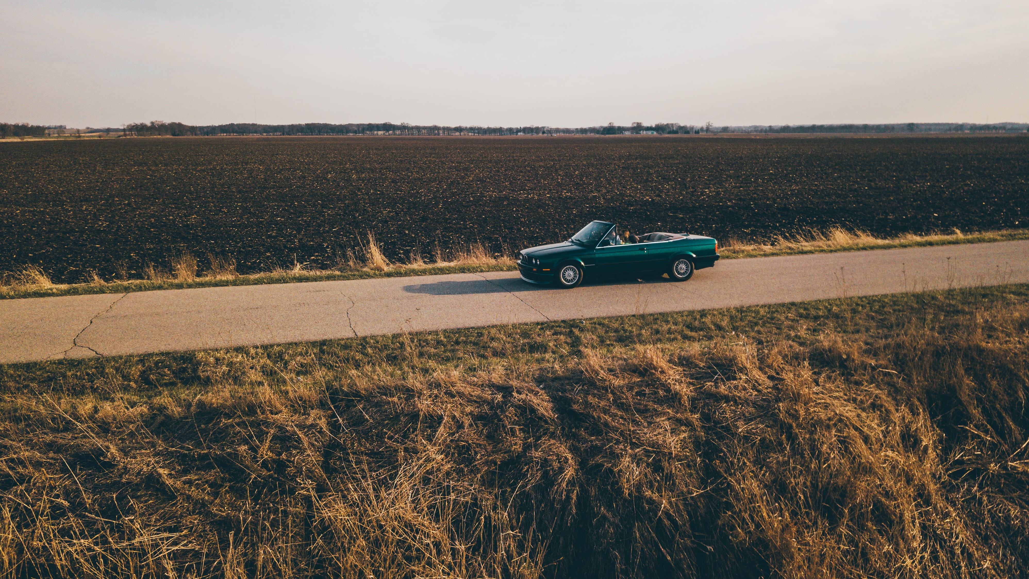 nature, hovercraft, outdoors, road, rural scene, automobile, road trip, field, coupe, mode of transportation, car, land, motor vehicle, sunlight, plant, HD Wallpaper