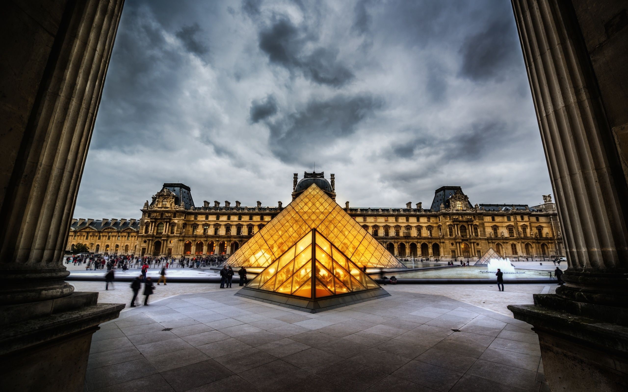 louvre, 2K, paris, pyramid, hd, buildings, architecture, the, HD Wallpaper
