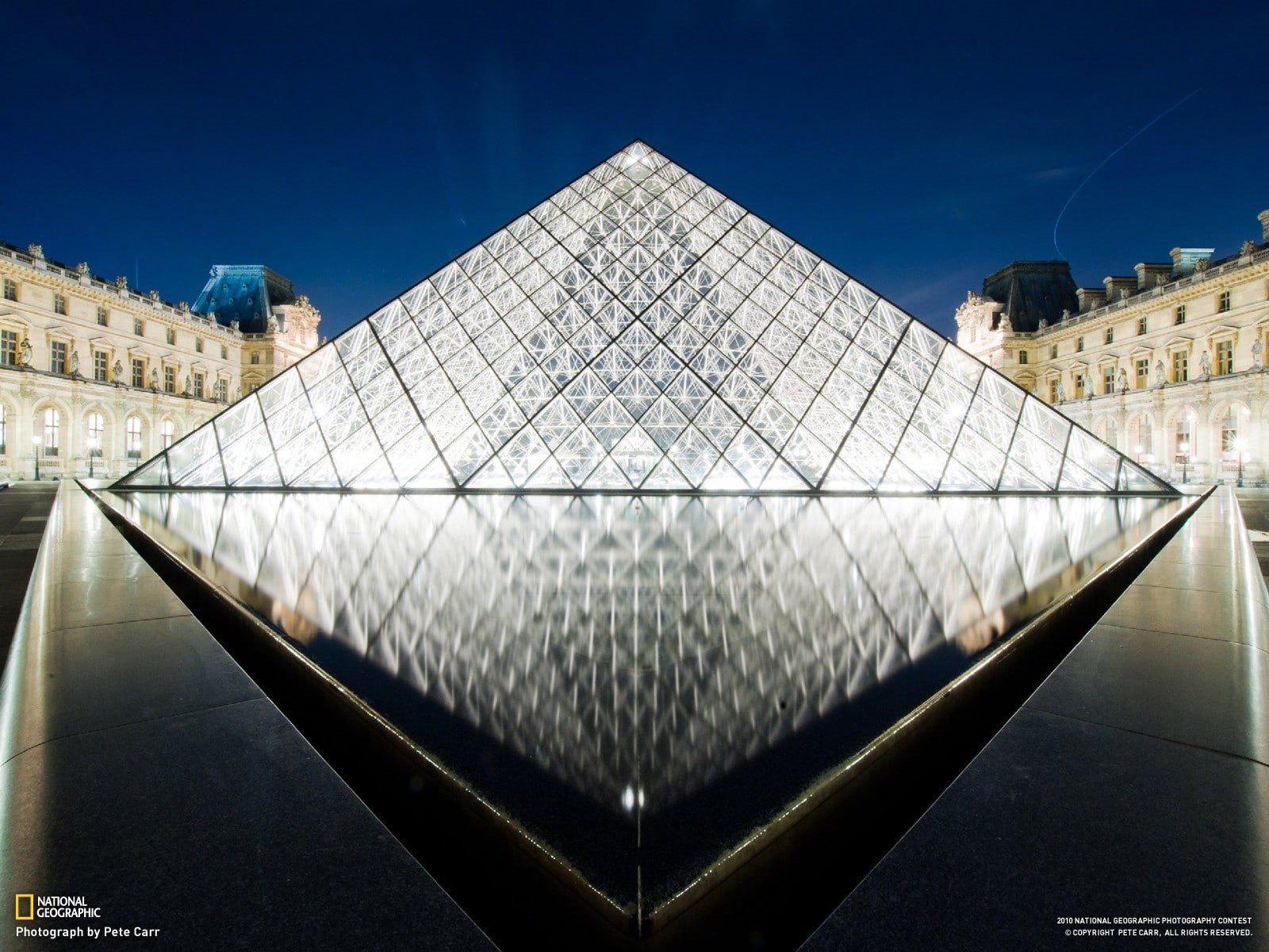 National Geographic, tourism, architecture, clear sky, pyramid shape, pyramid, built structure, travel, glass - material, museum, building exterior, nature, HD Wallpaper