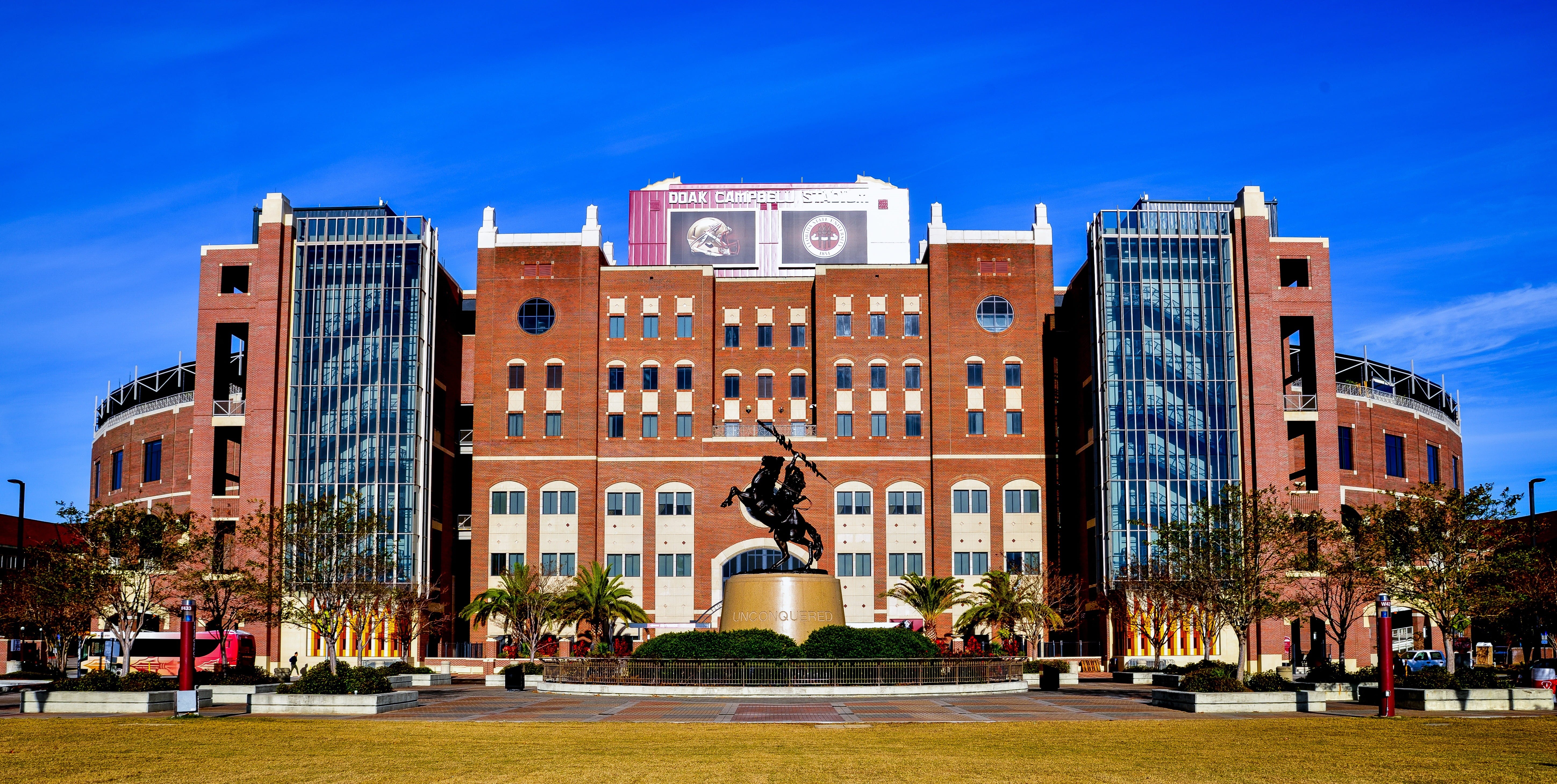 monument, sculpture, education, florida state university, high-quality photos, architecture, built structure, sky, blue, history, gray, colleges, travel destinations, HD Wallpaper