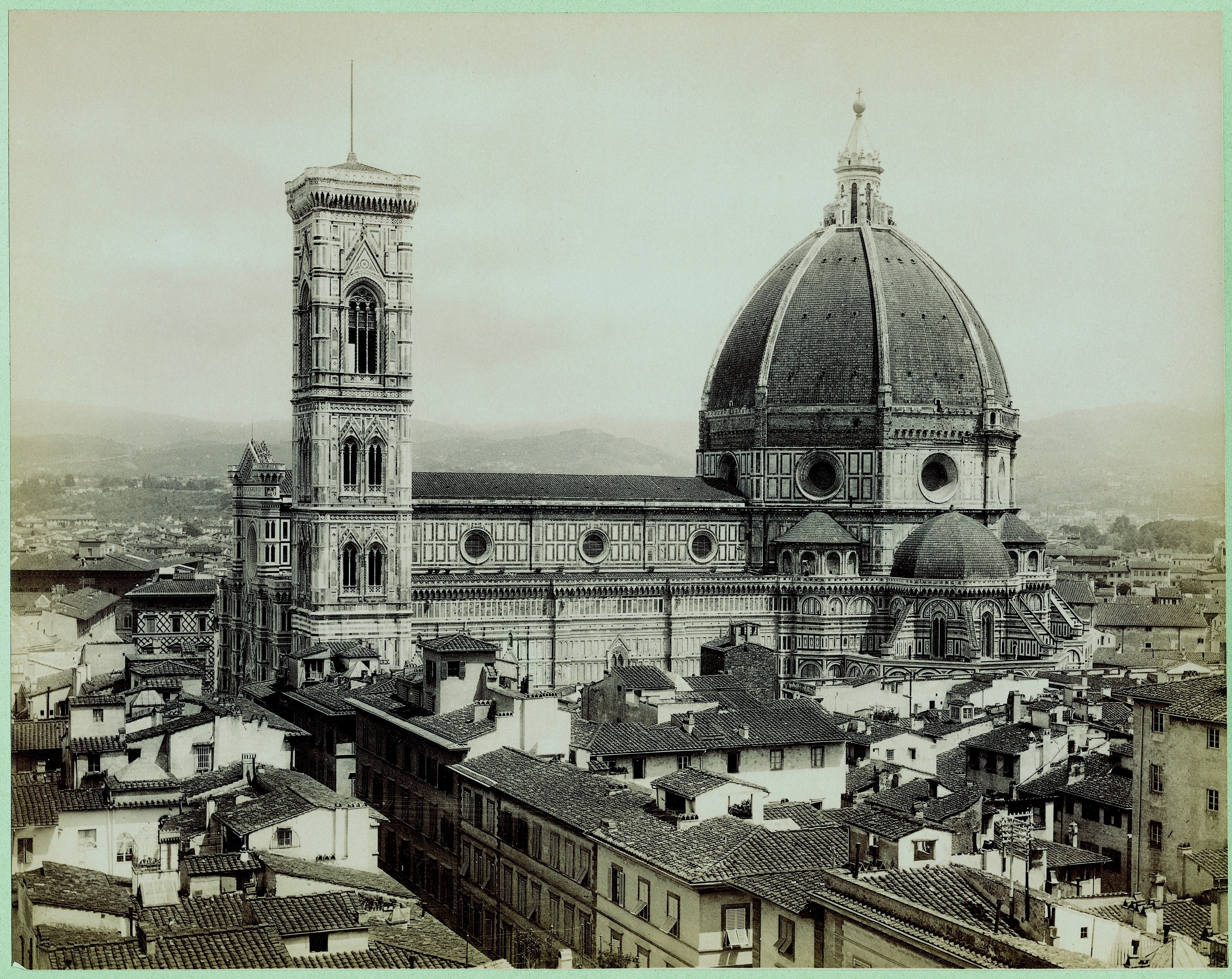 architecture, vintage, florence - Italy, campanile, building, photo, 2K, church, black And White, florence, spire, townscape, nostalgia, travel destinations, HD Wallpaper