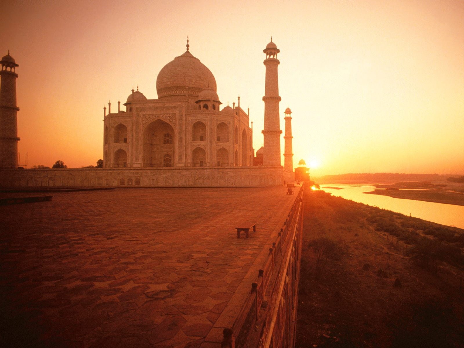the, india, taj, travel and world, mahal, sunset, at, 720P, travel, world, hd, HD Wallpaper