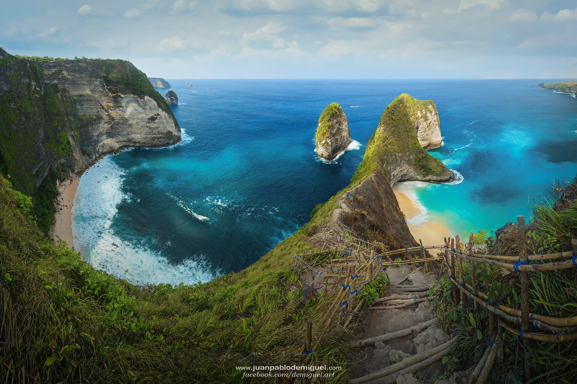 watermarked, tranquility, two, blue, idyllic, scenics - nature, rock - object, green, plant, fishes, turquoise colored, beauty in nature, sky, high angle view, HD Wallpaper