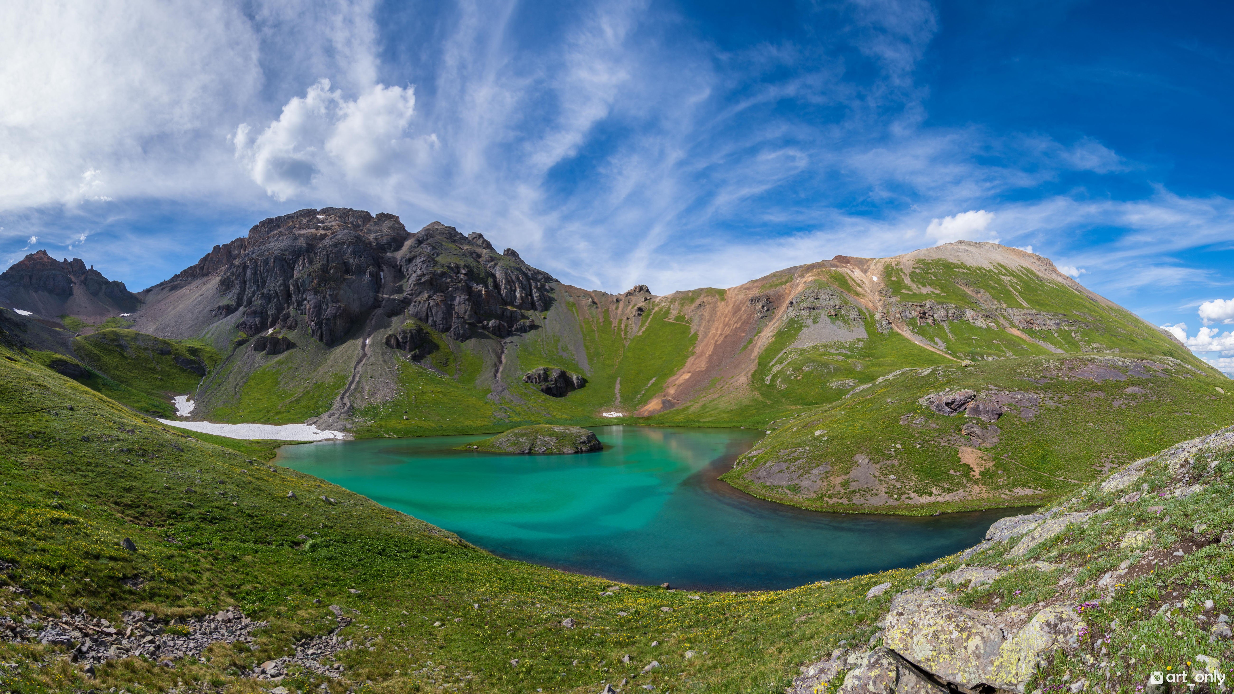 water, spring, colorado, environment, sky, national, 5K, mountain, outdoors, san, idyllic, cloud - sky, tranquil scene, america, plant, landscape, scenics - nature, HD Wallpaper