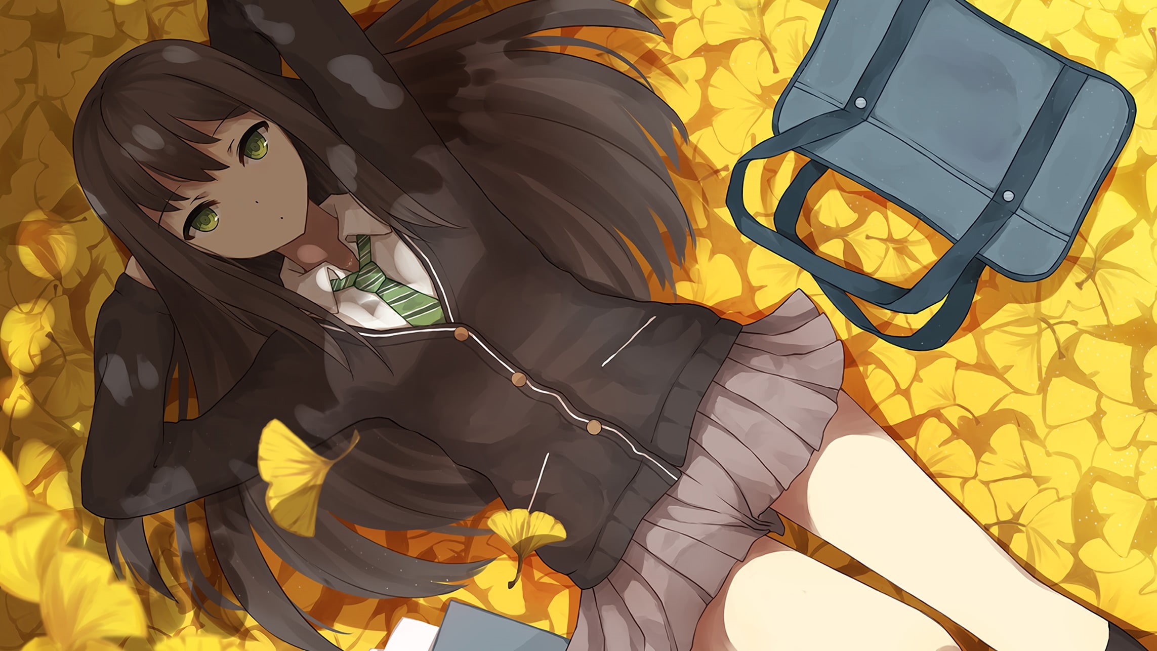 textile, high angle view, 1080P, day, yellow, Shibuya Rin, manga, clothing, standing, art and craft, nature, fashion, sunlight, lifestyles, mask, leisure activity, HD Wallpaper