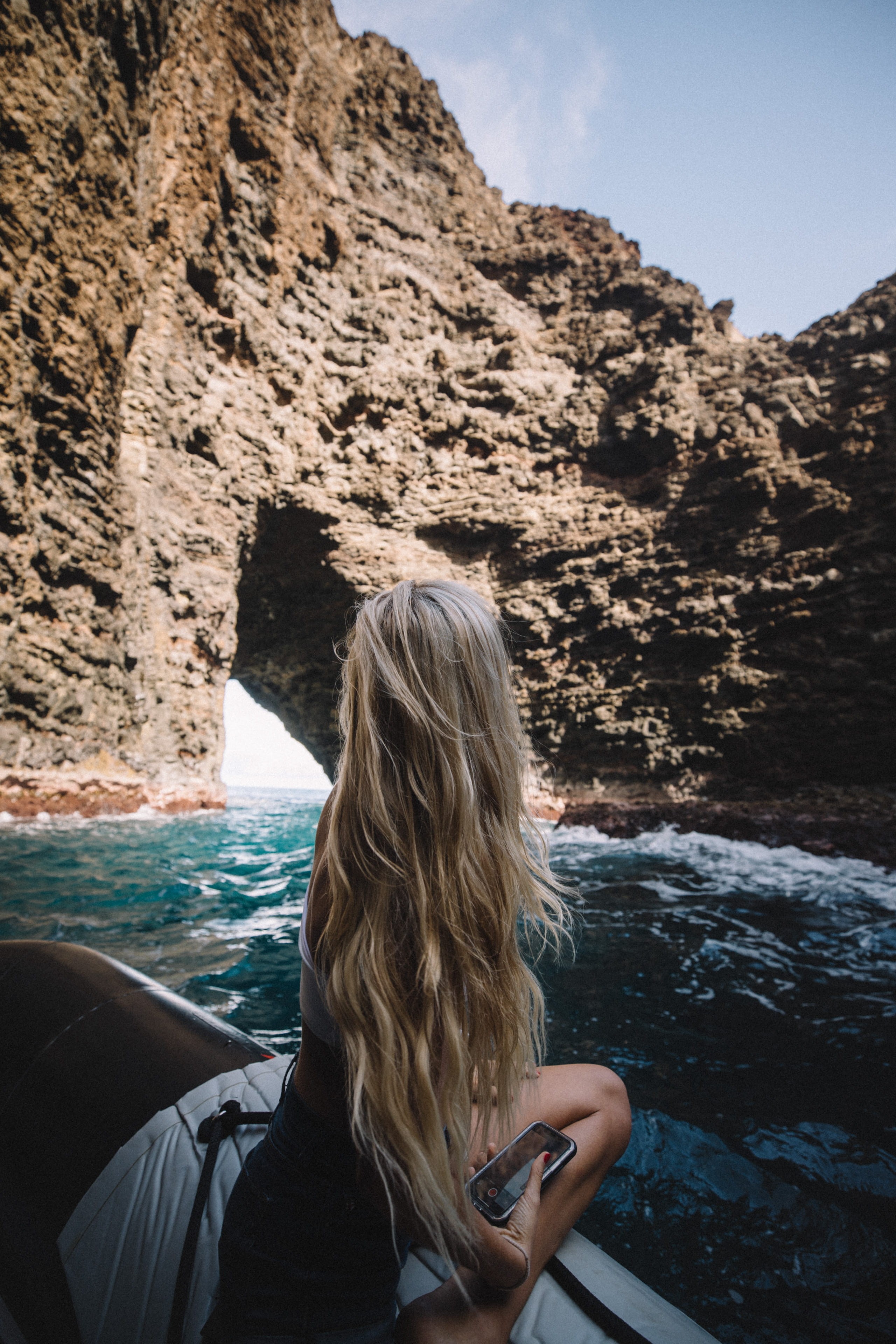 island hopping, adventure, scenics, explore more, beauty In Nature, women, mountain, cliff, explore, traveling, travel, boat, sunlight, recreational Pursuit, Phone HD Wallpaper