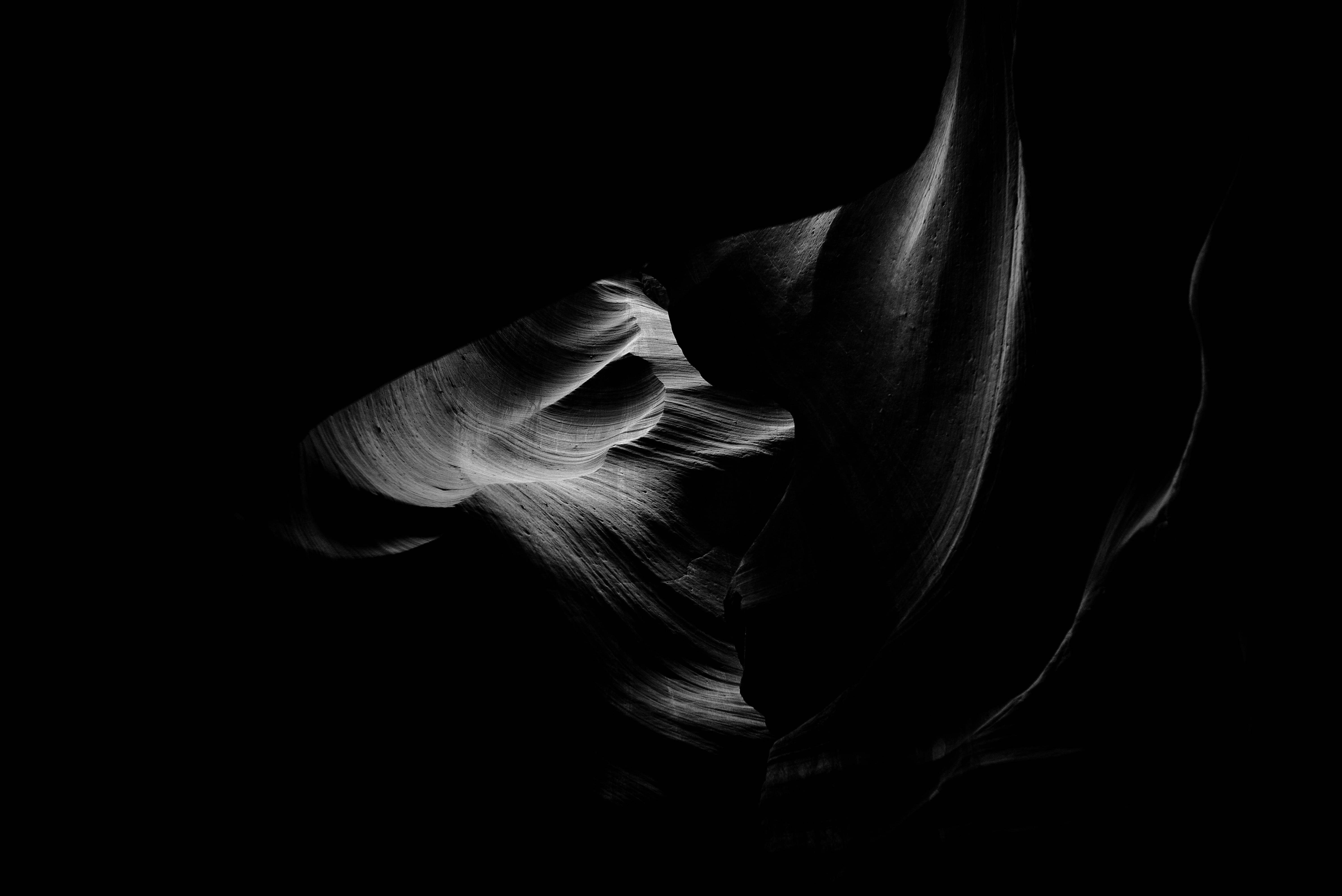 dark, side view, nature, explore more, close-up, adult, monochrome, grey, one person, human limb, holding, rock, canyon, background, indoors, freshness, HD Wallpaper