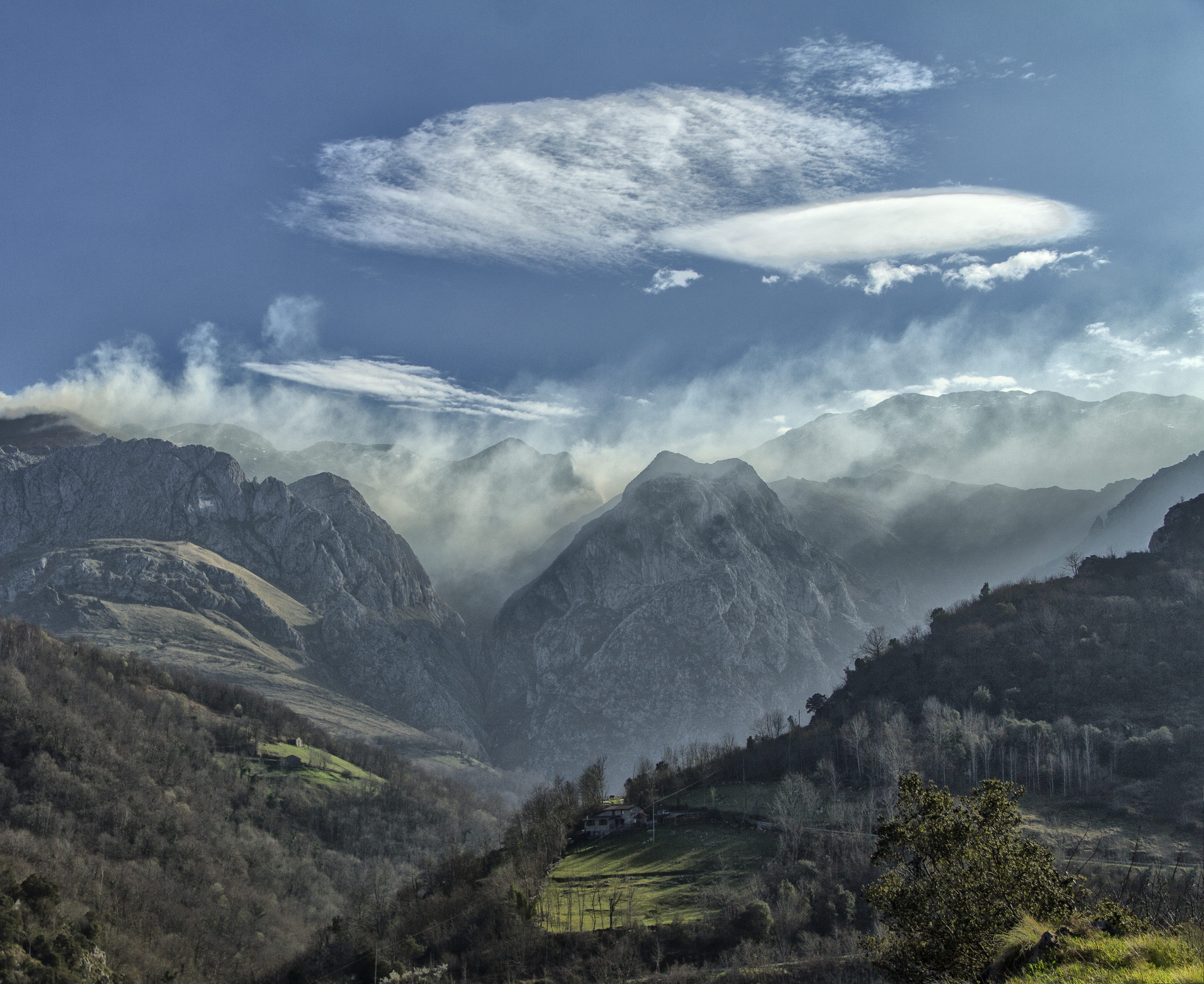 no people, tranquility, fir, clouds, mountain peak, day, environment, scenics - nature, fog, sky, plant, tranquil scene, la molina, slope, idyllic, beauty in nature, HD Wallpaper