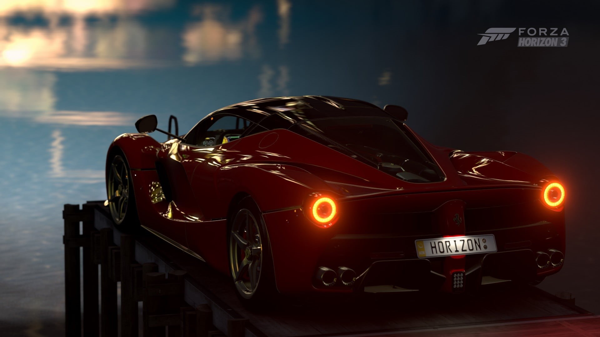 1080P, text, Ferrari, one person, travel, door, stationary, mode of transportation, transportation, nature, hatchback, red, video games, motor vehicle, HD Wallpaper