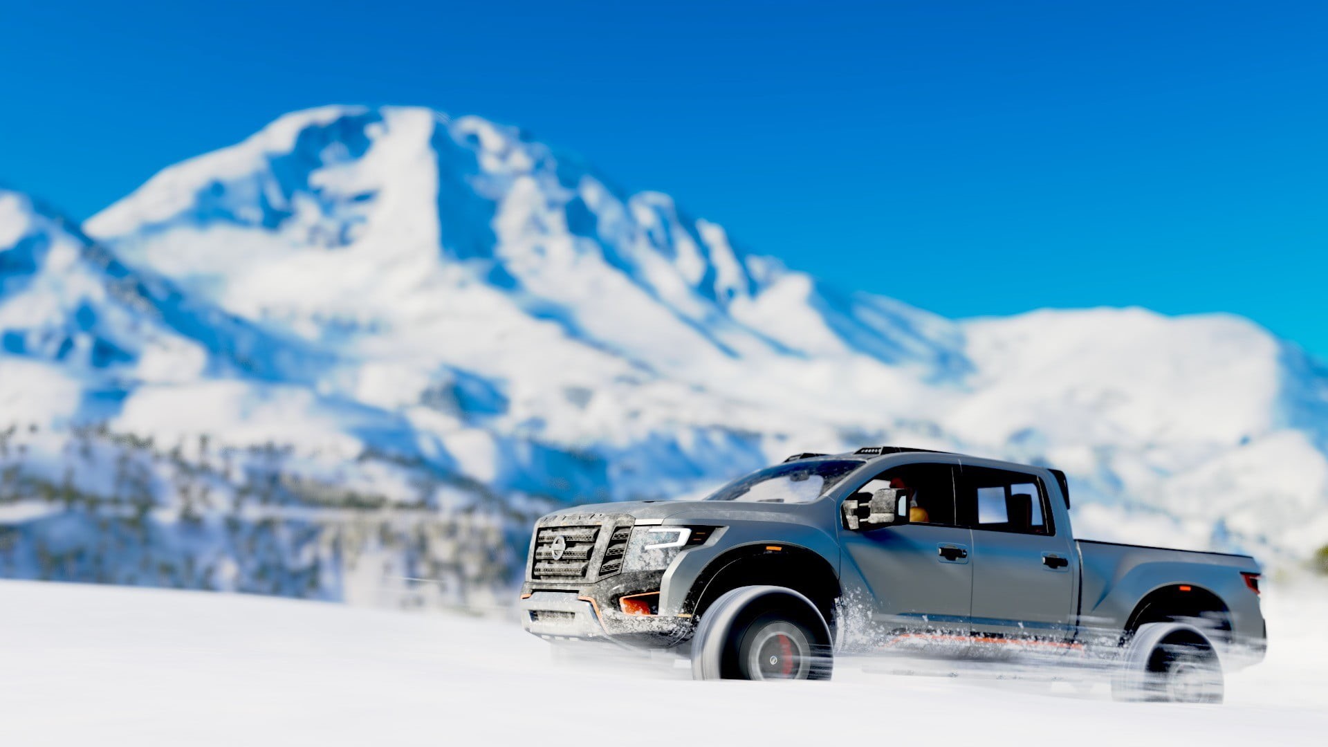 scenics - nature, land vehicle, mountain, model, transportation, travel, 1080P, pickup, Nissan Titan Warrior, no people, formation, sky, car, cab, day, HD Wallpaper