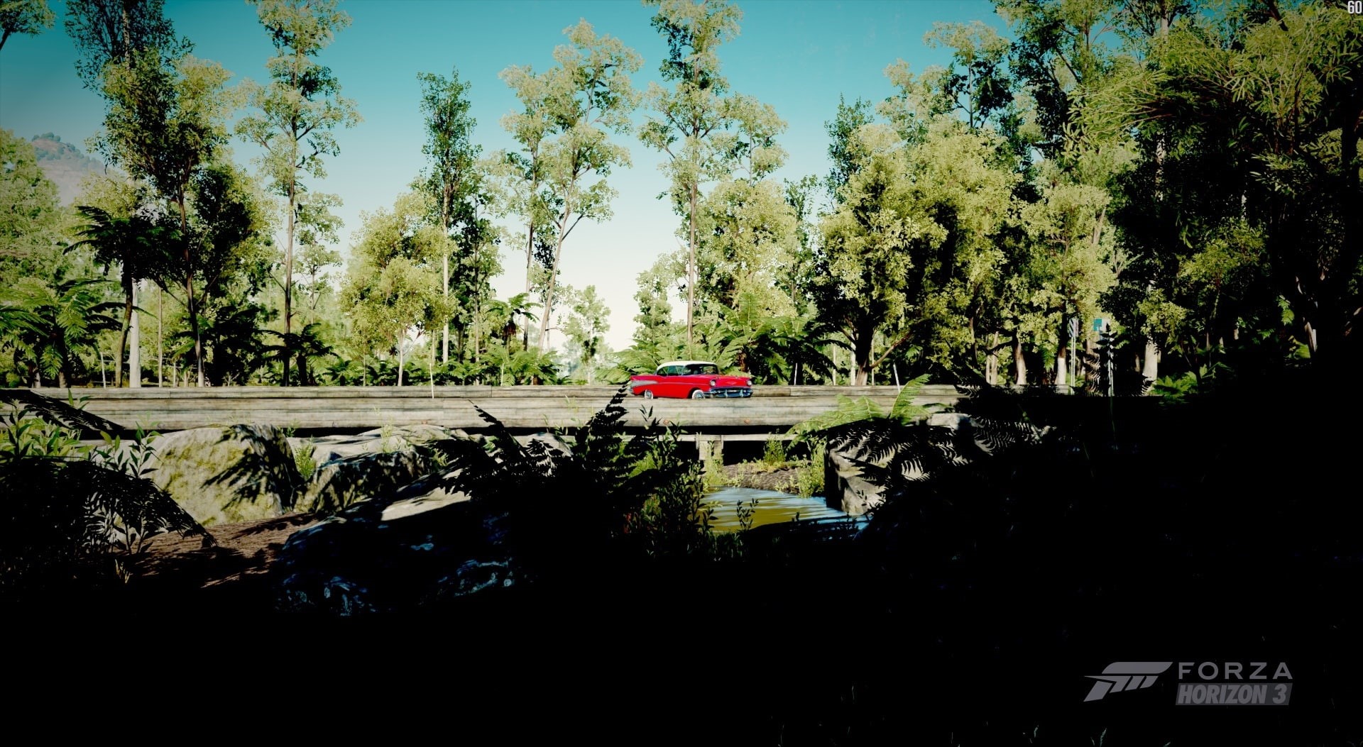 Forza, transportation, sunlight, architecture, mode of transportation, built structure, beauty in nature, belair, car, fh, Motors, day, Chevrolet, tree, HD Wallpaper