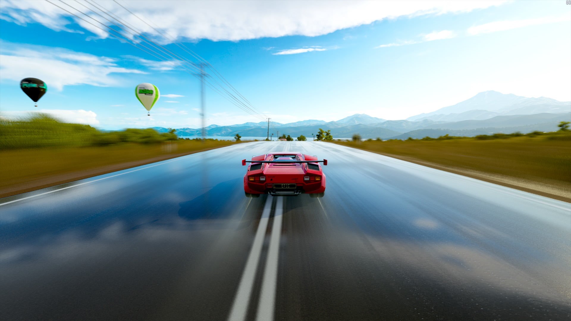 transportation, travel, Xbox One, journey, 1080P, motion, screen shot, motor vehicle, the way forward, mode of transportation, Lamborghini, day, sky, speed, HD Wallpaper