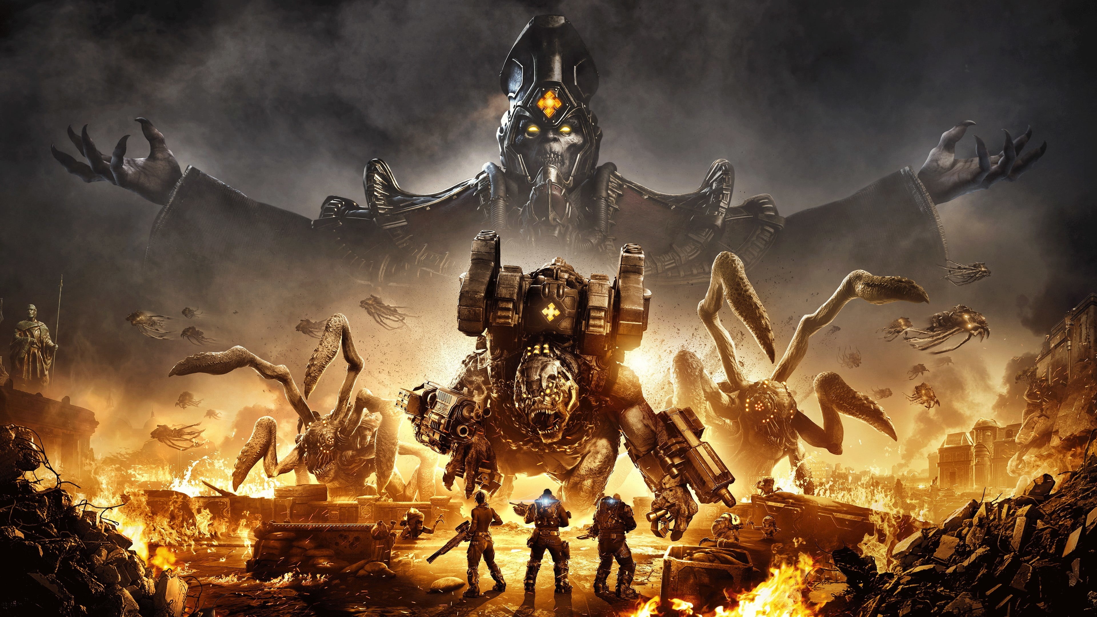 The Coalition, video game characters, 4K, Xbox Game Studios, video game art, video games, Microsoft, Locust, Xbox One, Gears Tactics, Gears of War, HD Wallpaper