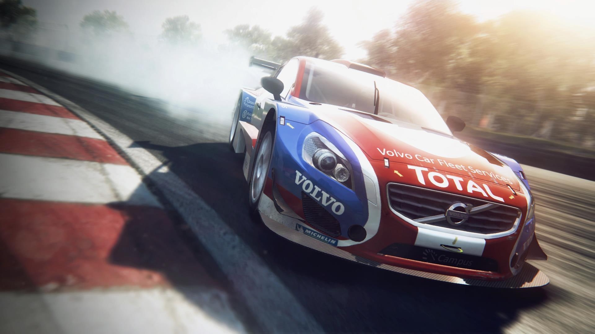 Codemasters, 1080P, machine, Grid 2, race, Volvo, turn, Codemasters Southam, Namco Bandai Games, smoke, the game, HD Wallpaper