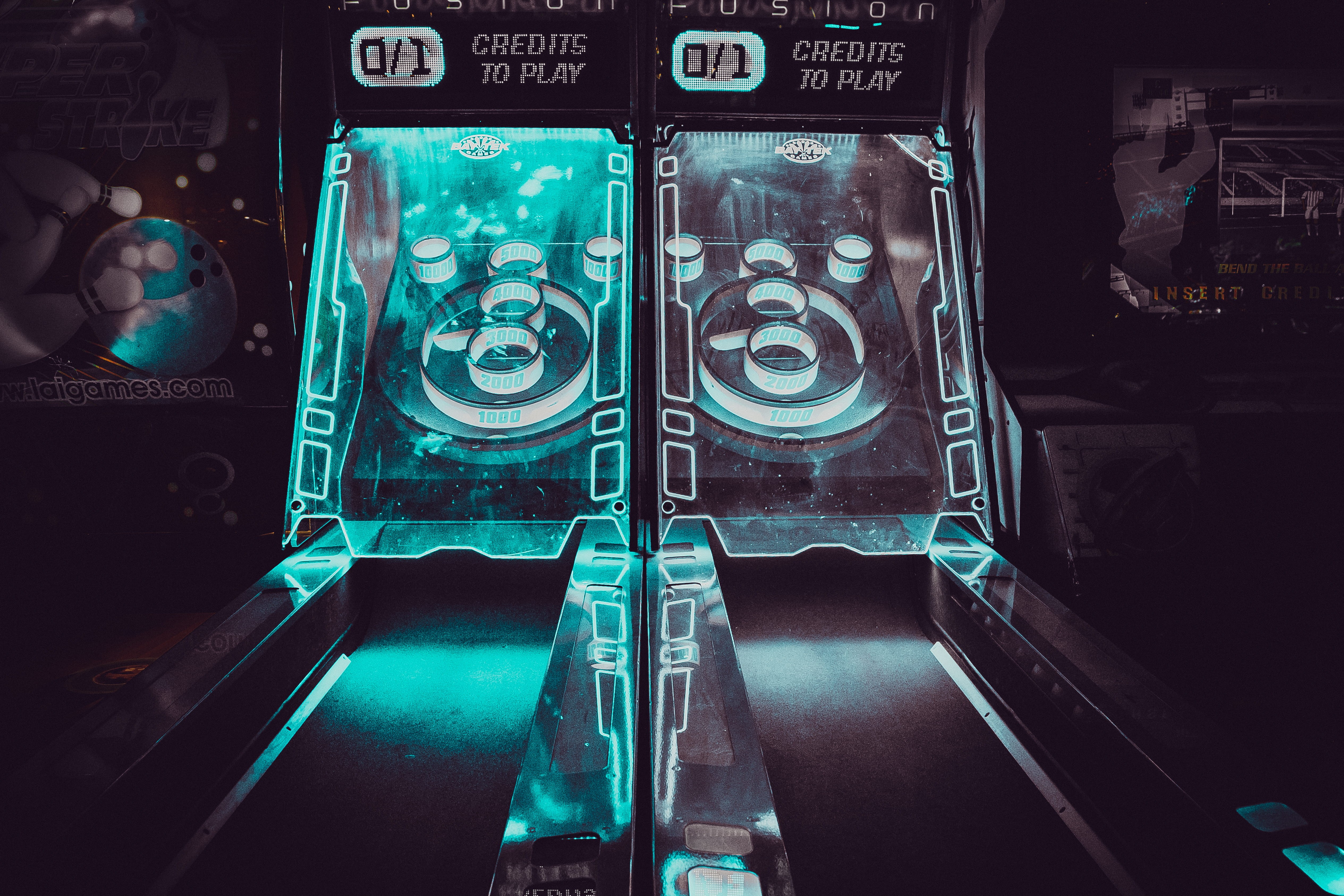 transparent, play, western script, text, lighted, light, gaming, illuminated, arcade, representation, rail transportation, technology, blue, skeeball, machine, HD Wallpaper