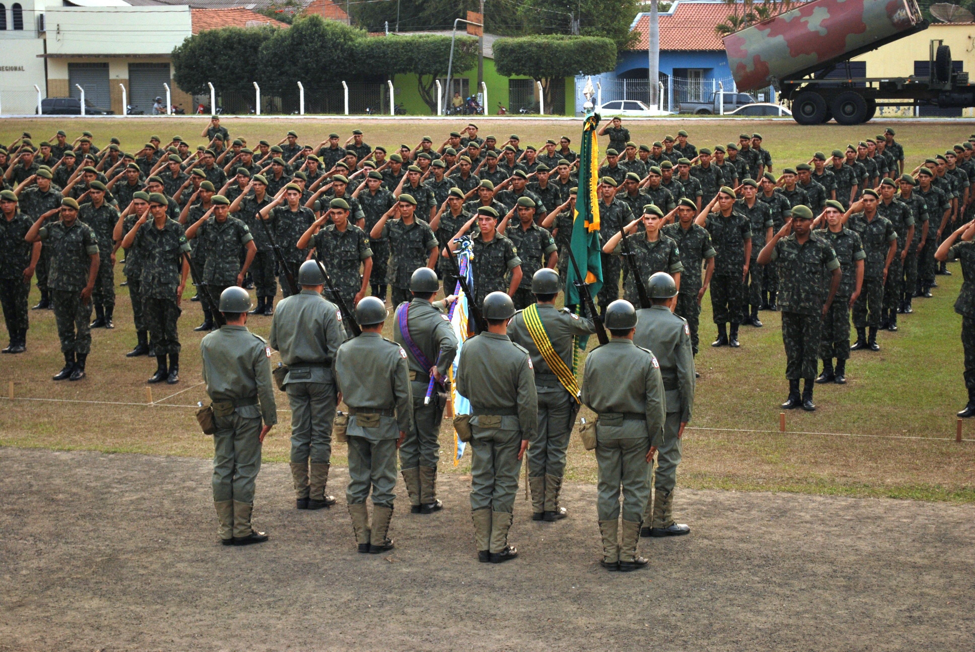 army, training, outdoors, event, men, real people, rear view, in a row, government, crowd, standing, playground, large group of people, law, army soldier, HD Wallpaper