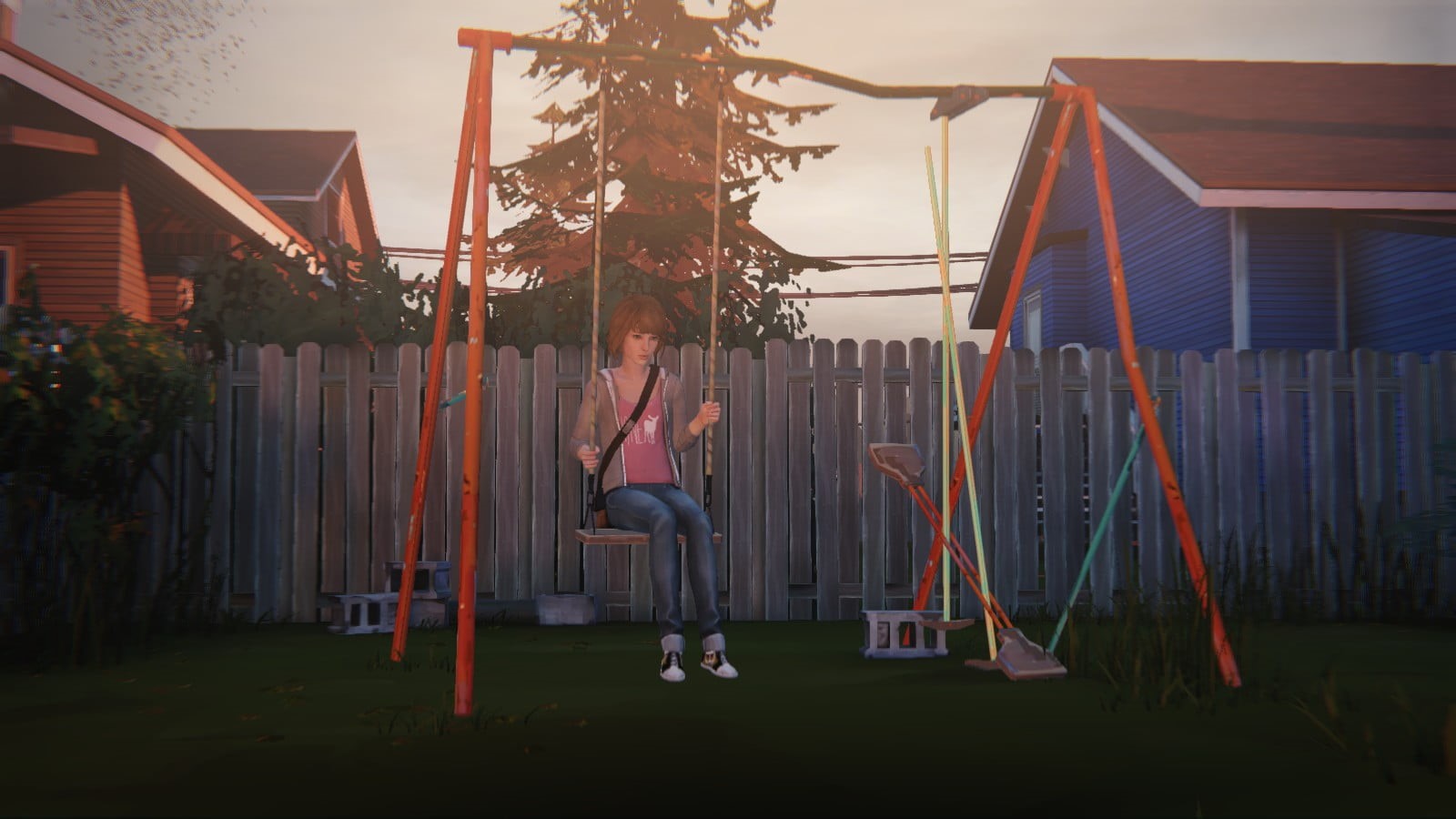 720P, women, outdoor play equipment, day, plant, sport, Life Is Strange, full length, one person, built structure, Price House, leisure activity, playground, HD Wallpaper