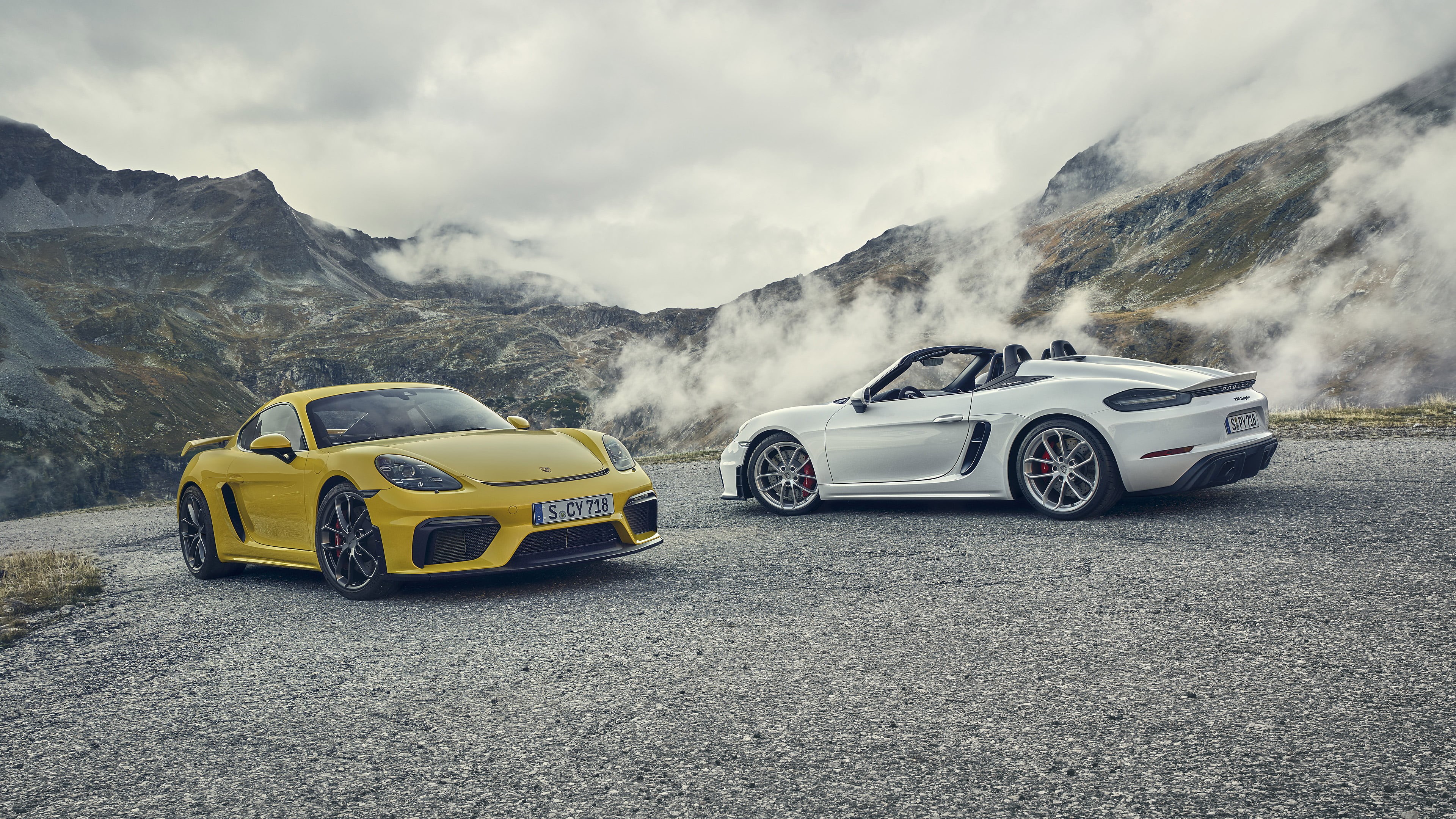 Porsche 718 Spyder, vehicle, 4K, car, HD Wallpaper