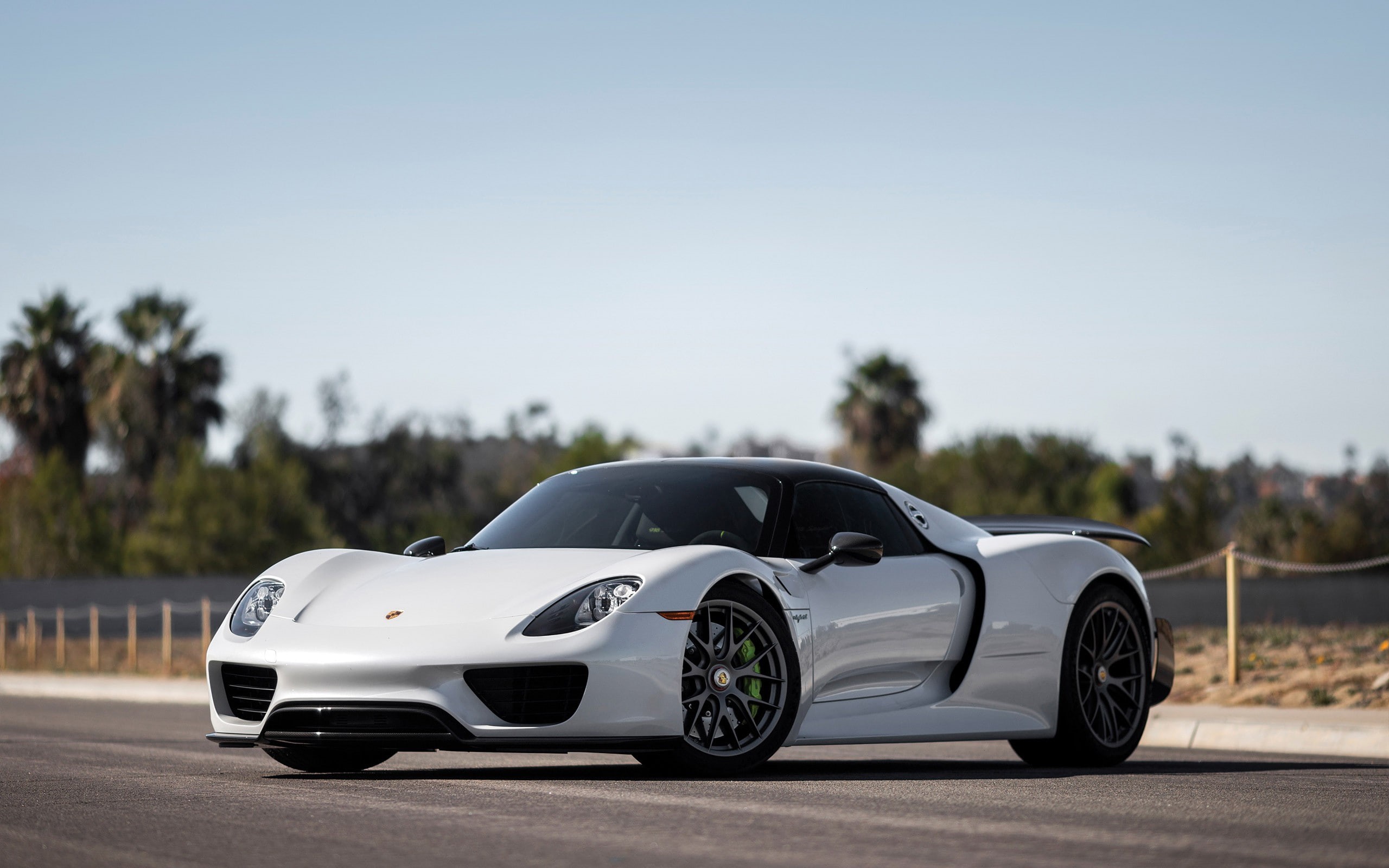 2K, Porsche 918 Spyder, white cars, car, HD Wallpaper