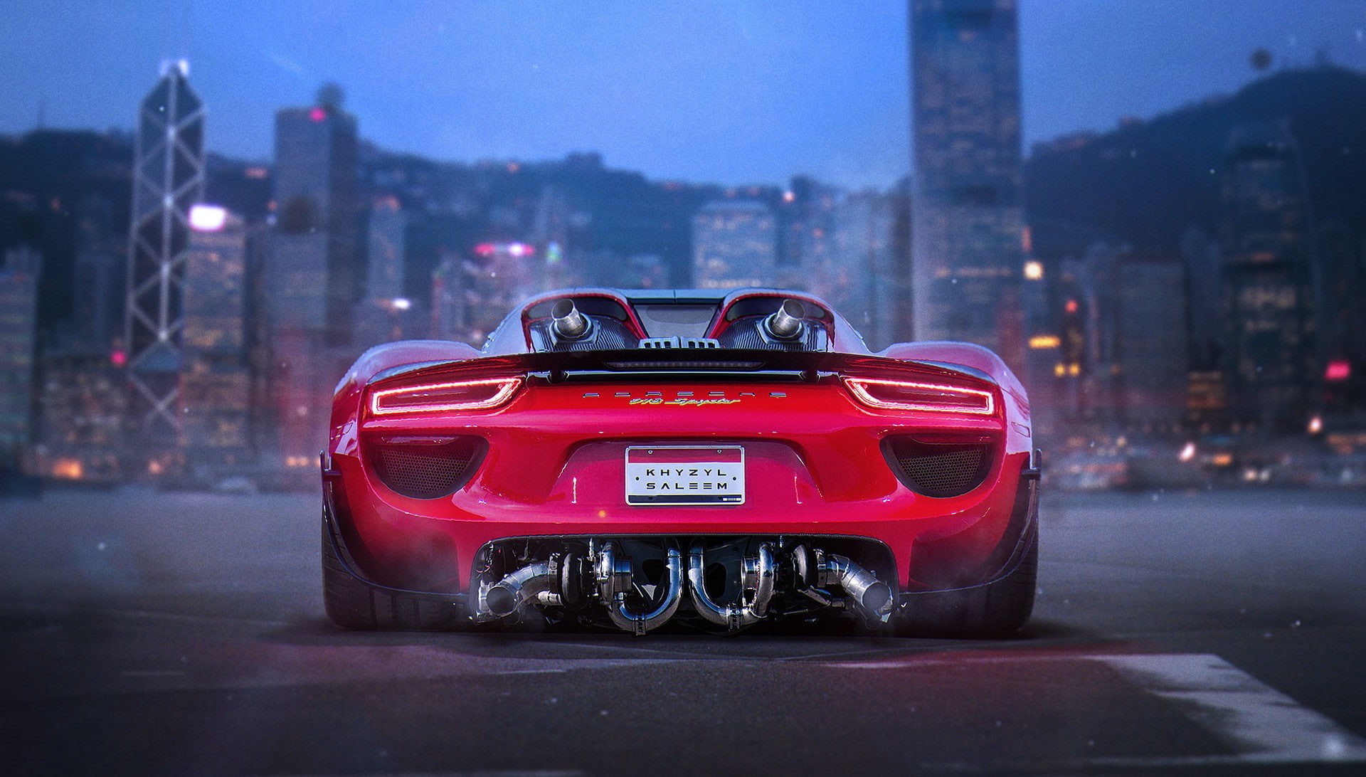 porsche, car, Tuning, Porsche 918 Spyder, 1080P, city, HD Wallpaper