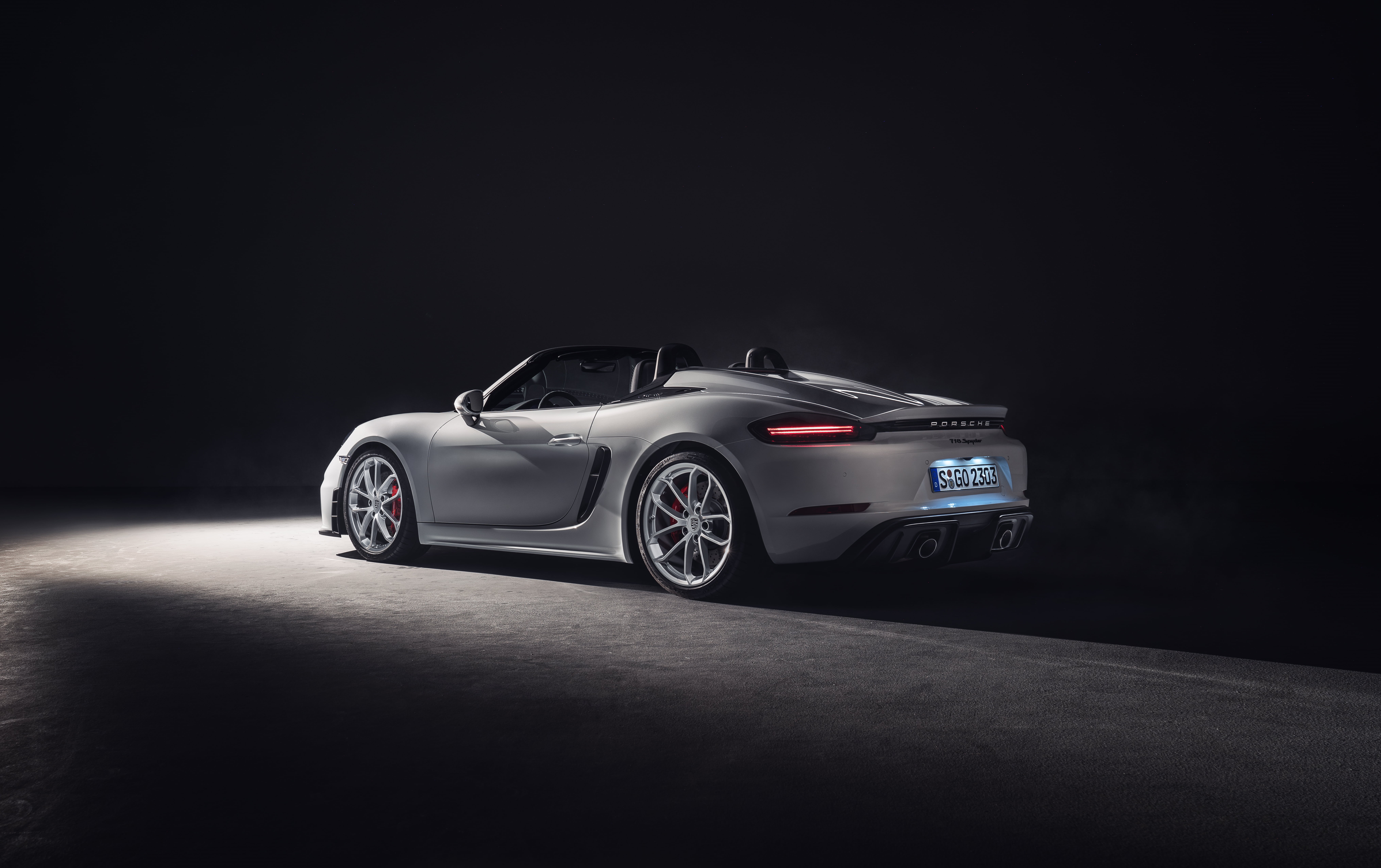 Sport Car, Porsche 718 Spyder, Silver Car, 8K, Vehicle, Car, Porsche, HD Wallpaper