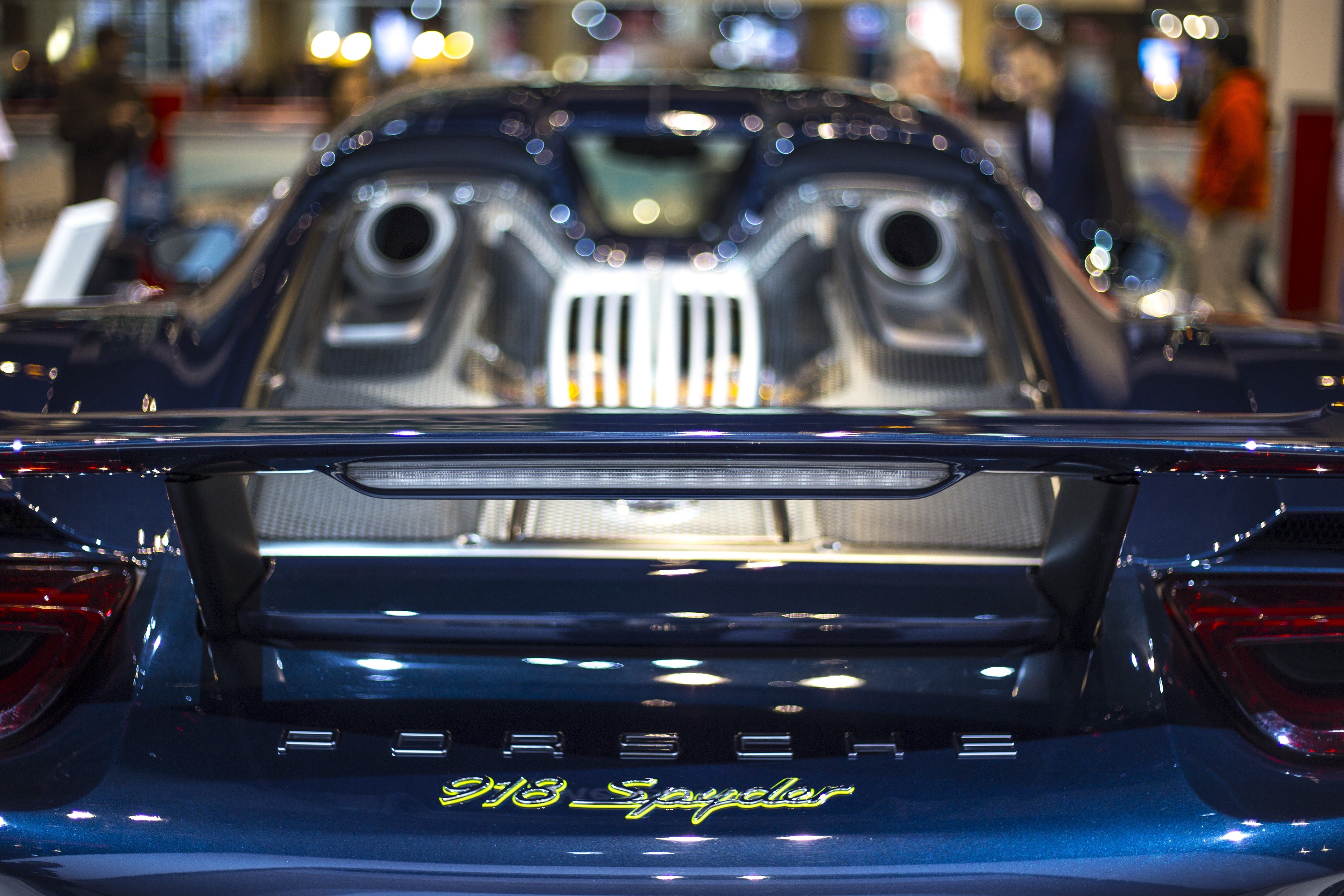 metal, 5K, night, transportation, close-up, focus on foreground, motor vehicle, outdoors, no people, sign, supercar, city, road, headlight, representation, HD Wallpaper