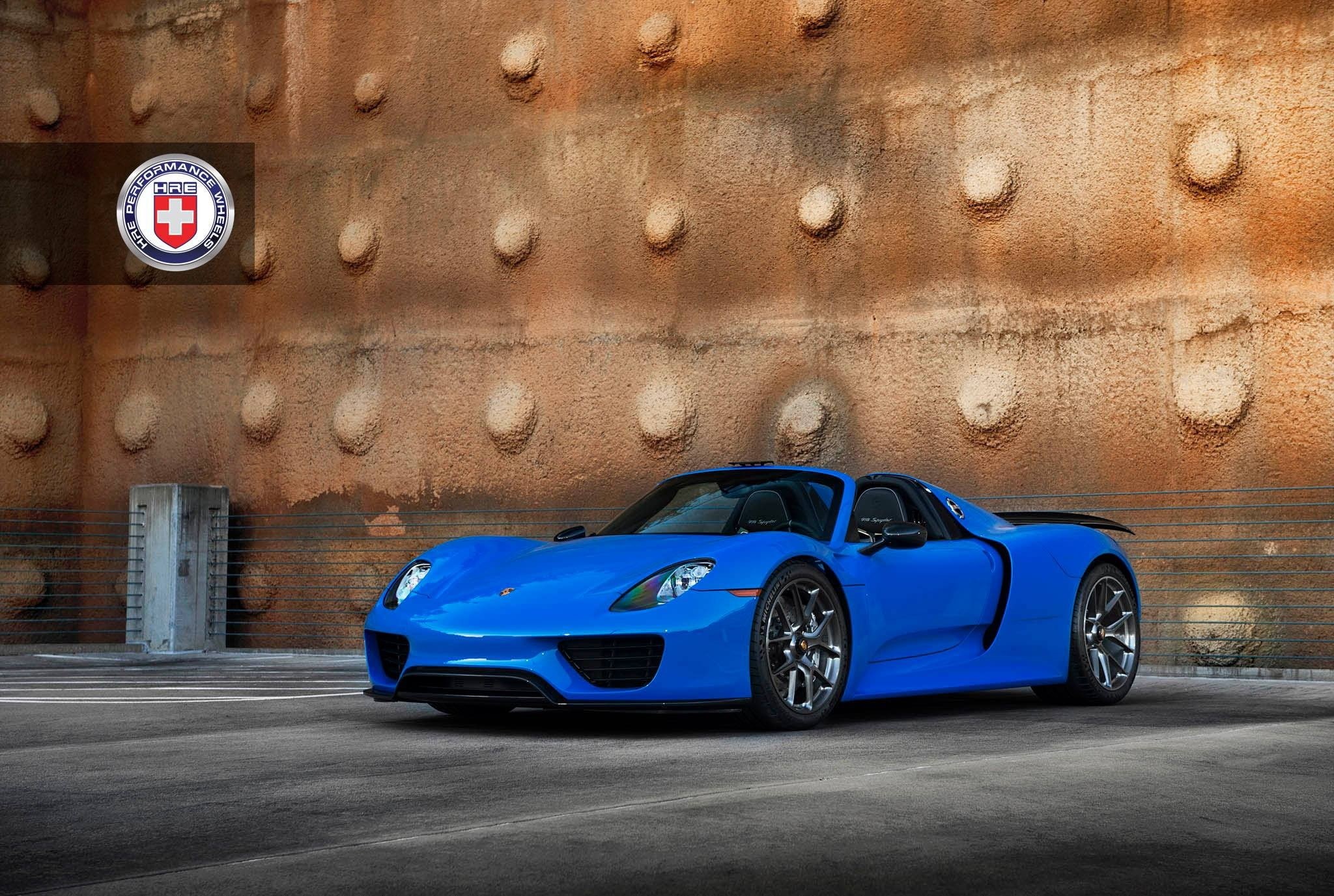 racecar, wall - building feature, German cars, mode of transportation, indoors, motor vehicle, transportation, speed, Porsche 918 Spyder, built structure, HD Wallpaper