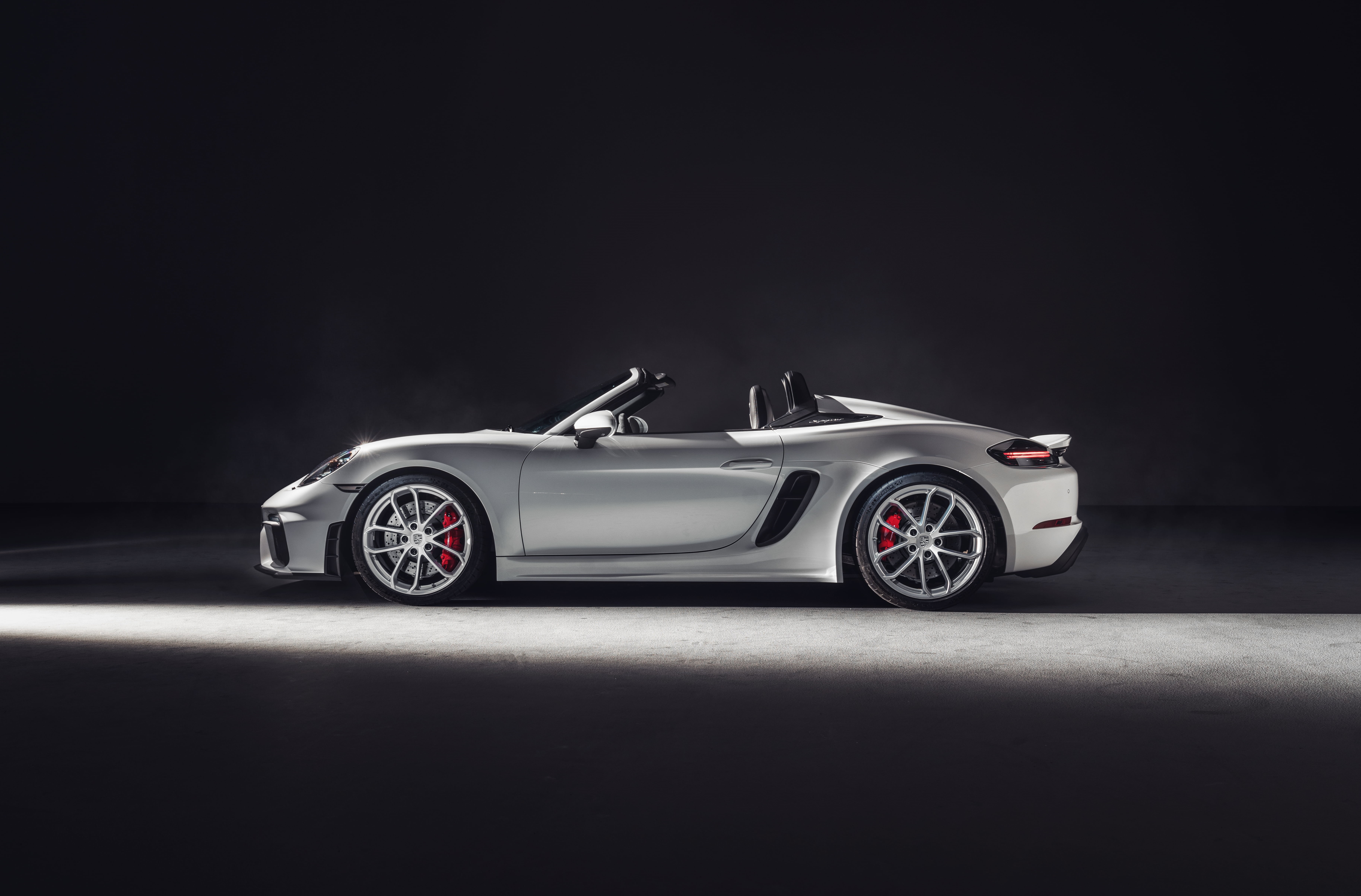 Sport Car, Porsche, Car, 5K, Vehicle, Silver Car, Porsche 718 Spyder, HD Wallpaper
