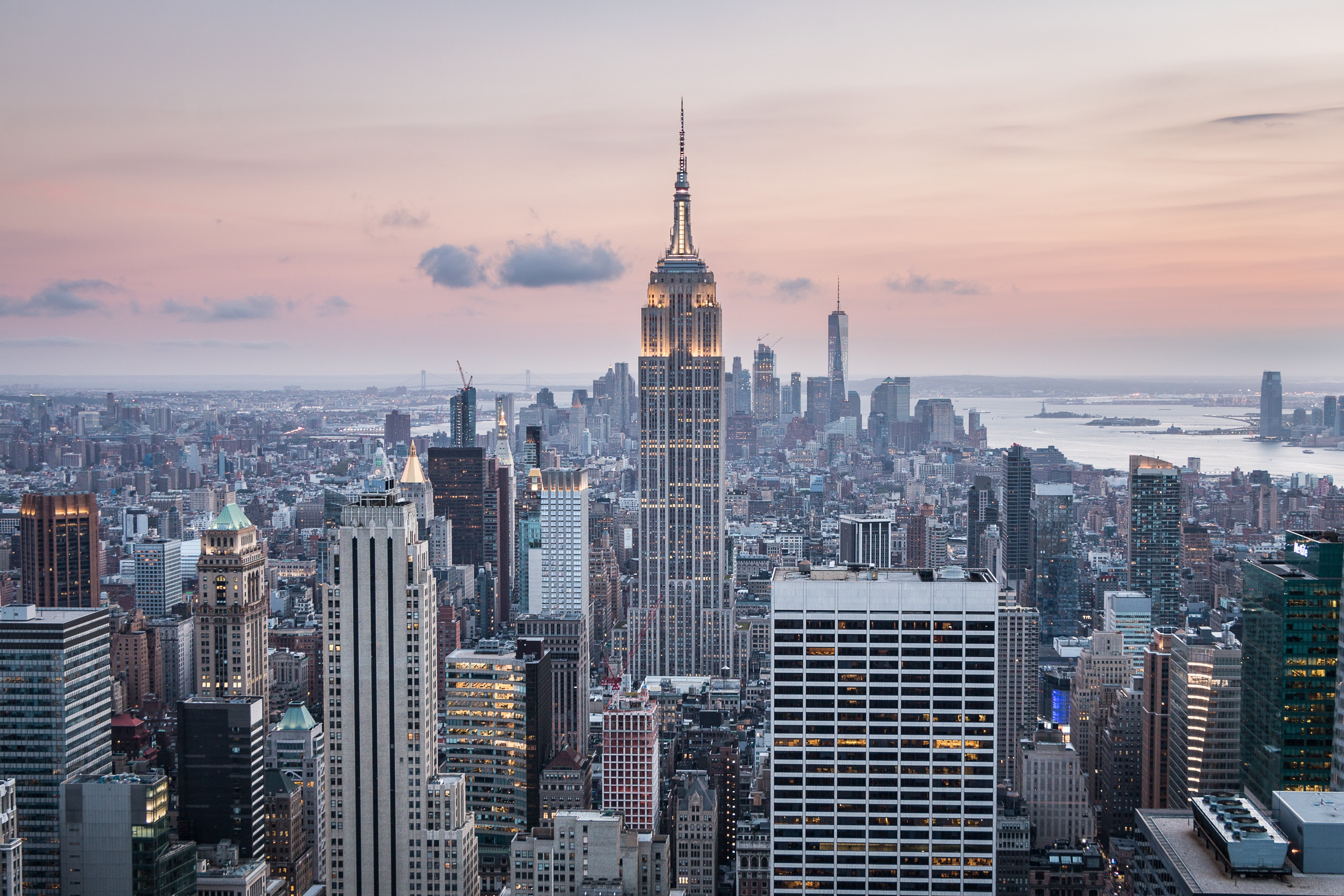 cloud - sky, empire State Building, city Life, skyscrapers, building, modern, new, urban Scene, building Exterior, international Landmark, lower Manhattan, HD Wallpaper