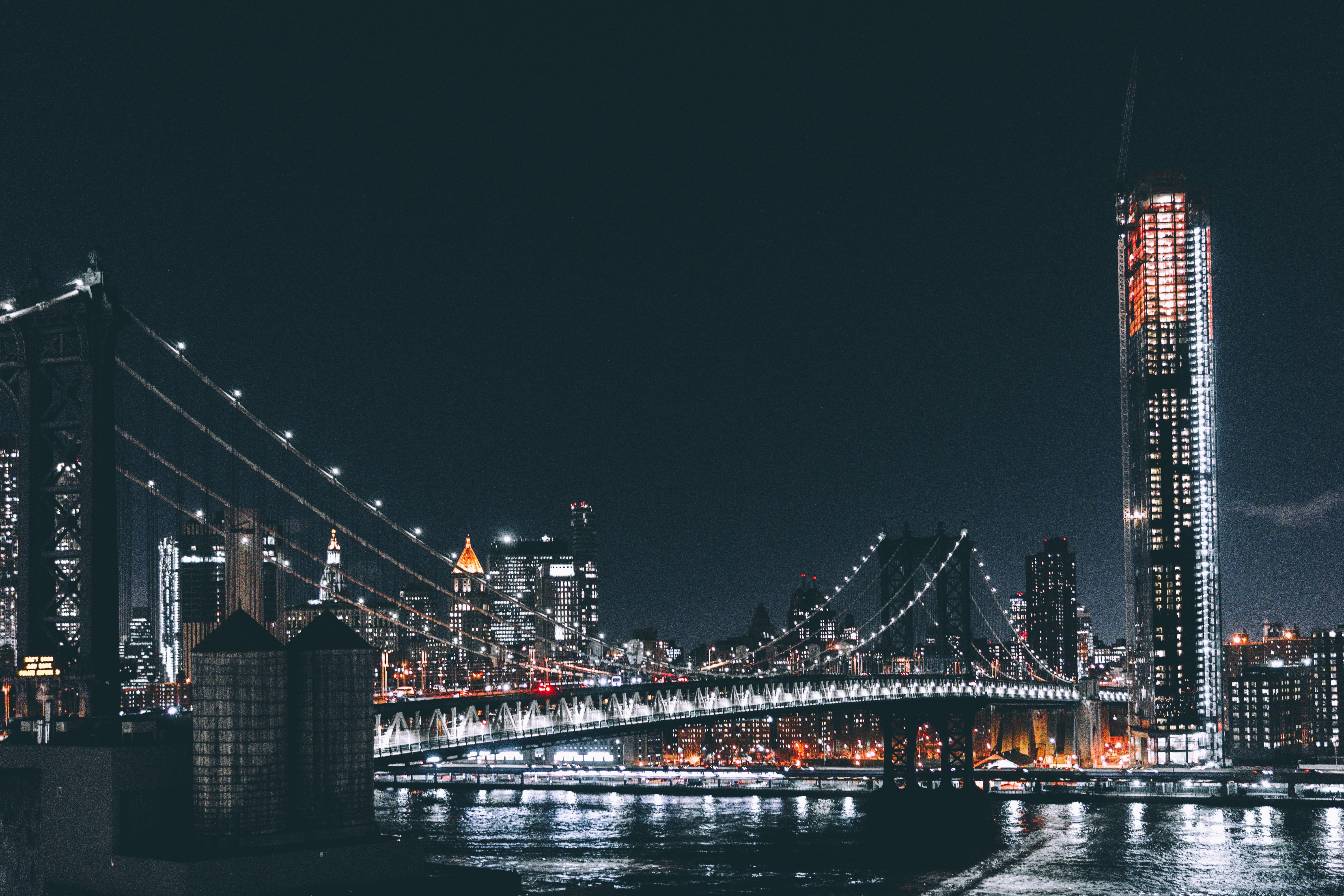 tower, world Trade Center - Manhattan, office Building, brooklyn - New York, cityscape, golden, freedom Tower - New York, 5K, reflection, lights, city Life, HD Wallpaper