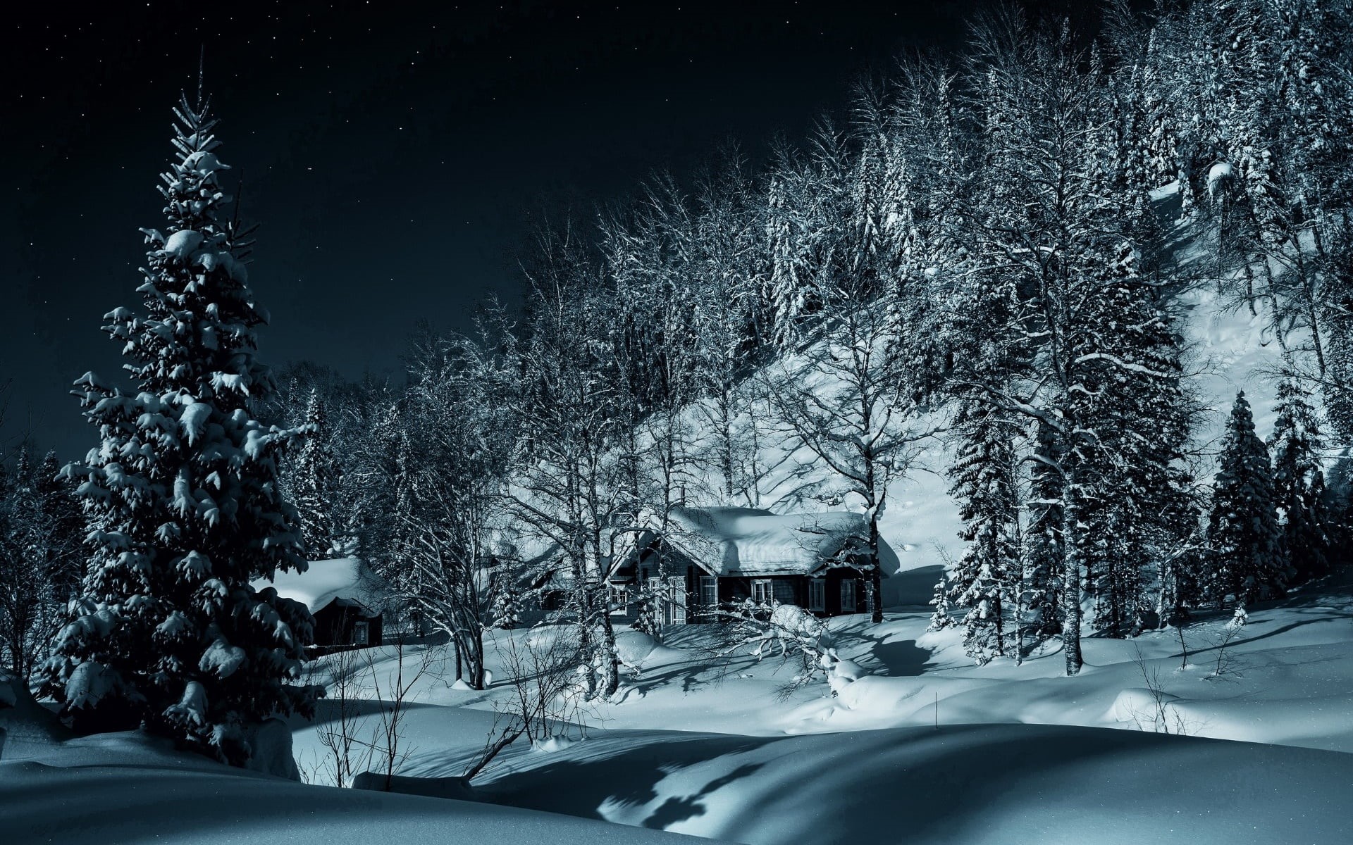wooden, mode of transportation, land vehicle, transportation, scenics - nature, 1080P, motor vehicle, car, building exterior, hut, snow, dark, covering, HD Wallpaper