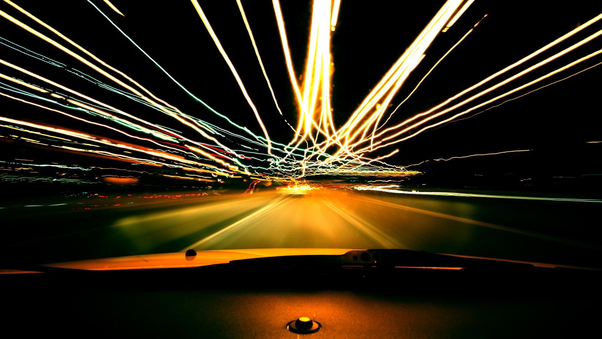 architecture, no people, traffic, mode of transportation, illuminated, long exposure, light trail, city, motor vehicle, speed, car interior, light trails, HD Wallpaper