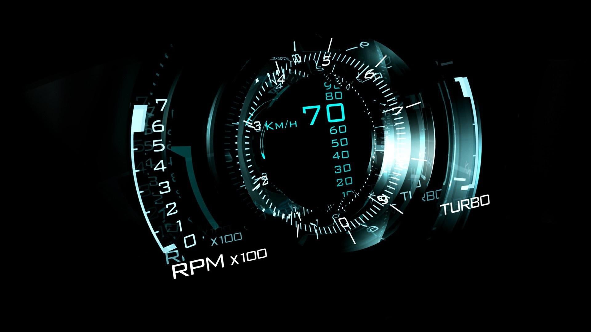 cars, 1080P, speedometer, 1920x1080, teal, rpm, gauge, saab, HD Wallpaper