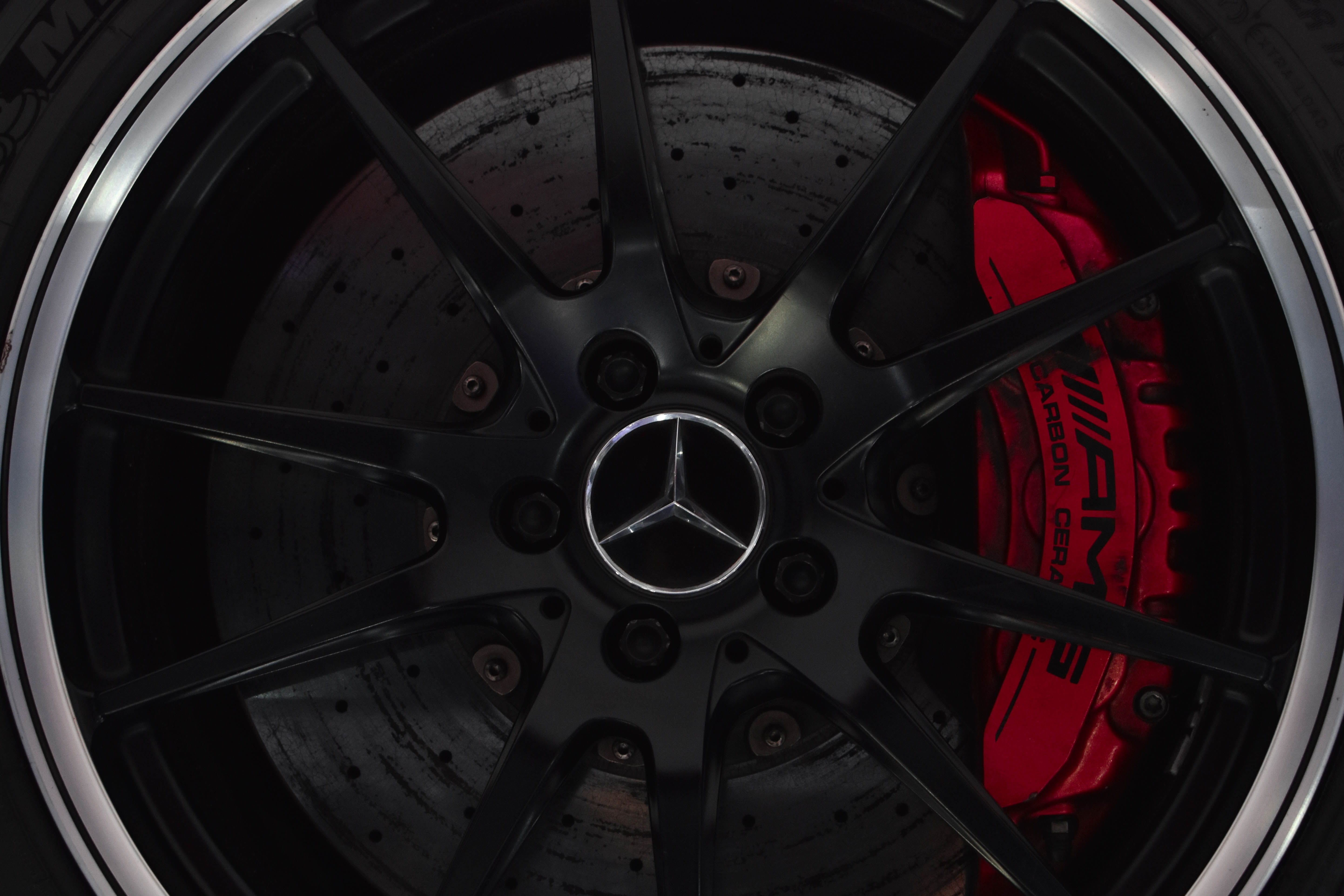 car, black, rims, mode of transportation, land vehicle, no people, wheel, mercedes, dashboard, vehicle interior, tyre, indoors, control, close-up, metal, HD Wallpaper