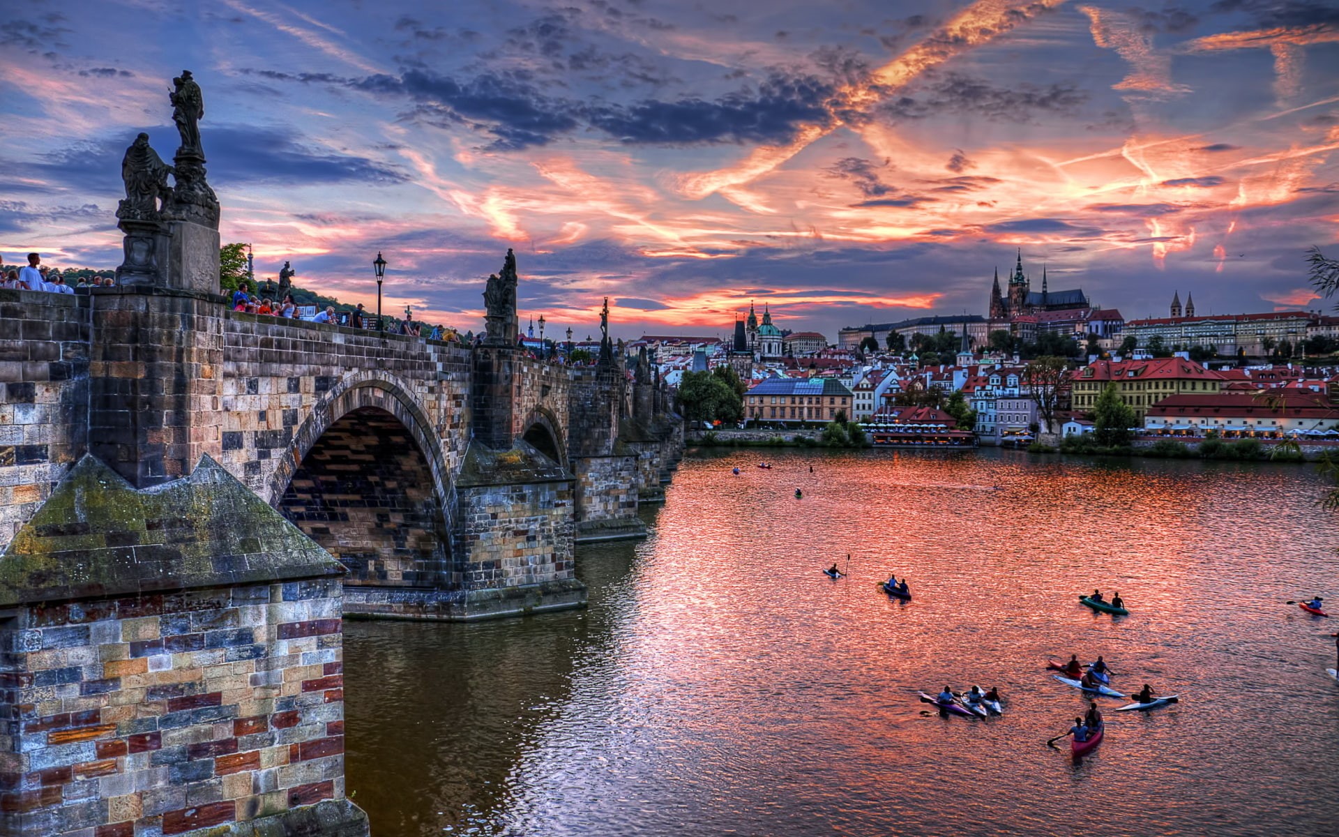 bridge, prague, world, europe, czech, republic, charles bridge, charles, photo, 1080P, river, czech republic, travel, HD Wallpaper