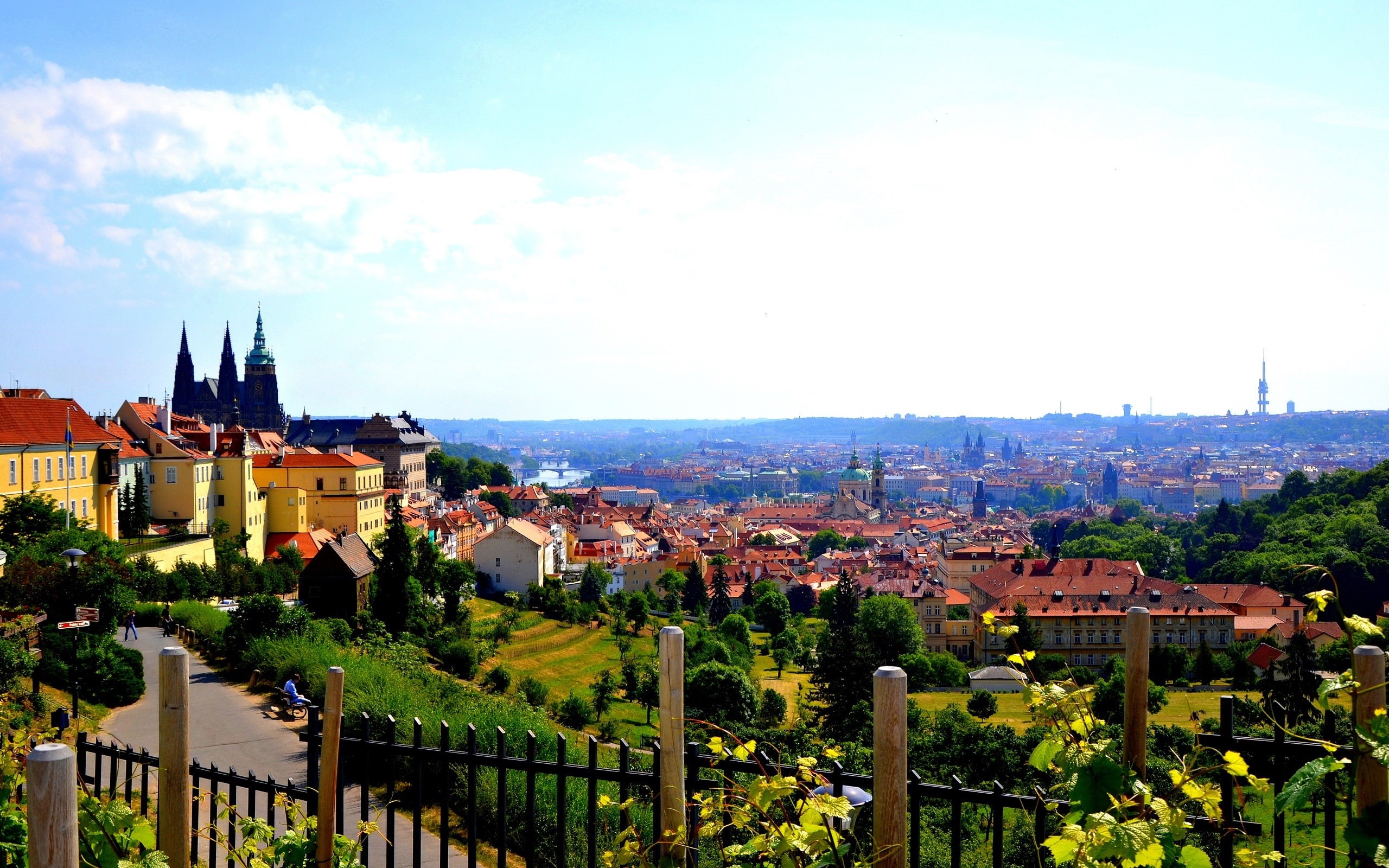 City, Czech, Prague, Old, River, Clouds, Republic, House, Sky, 2K, HD Wallpaper