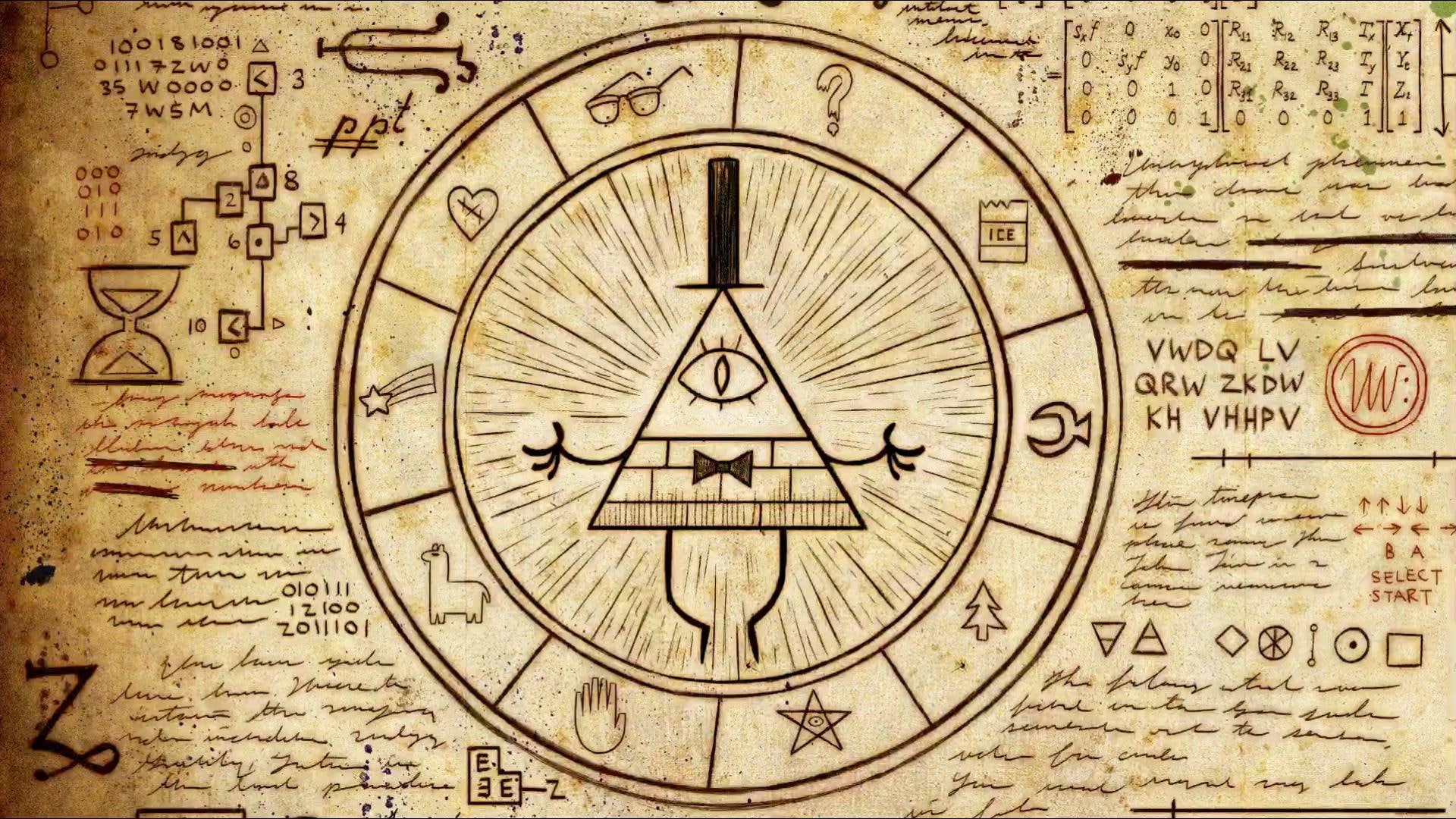 Illuminati, 1080P, pentagram, Gravity Falls, HD Wallpaper