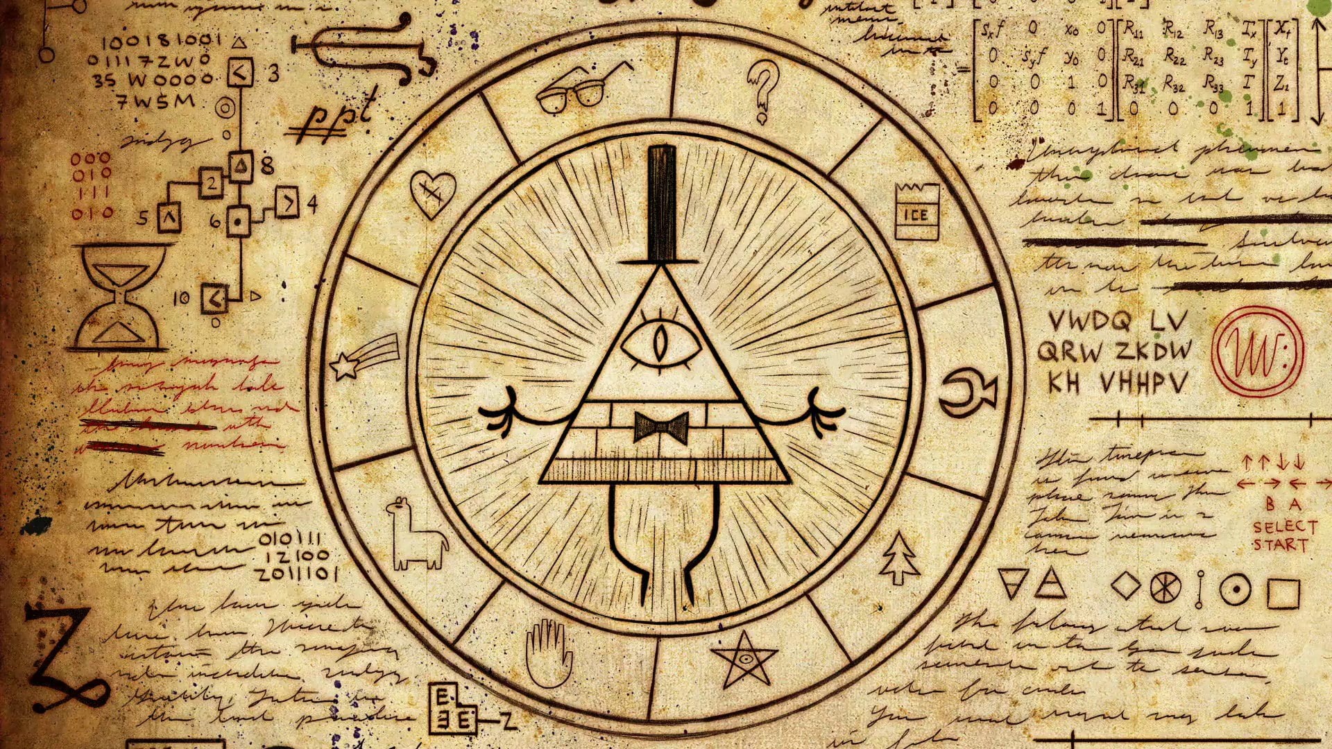 Gravity Falls, 1080P, Bill Cipher, HD Wallpaper