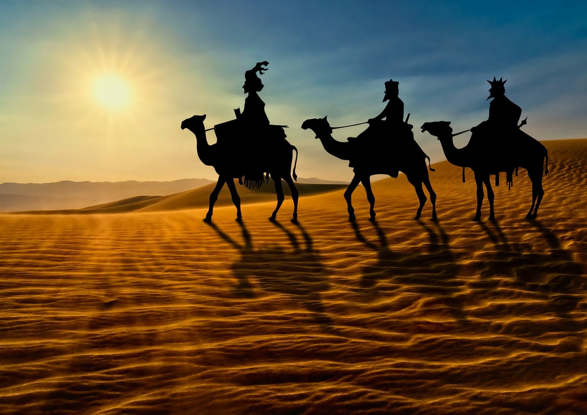 Camel, 1080P, Christmas, Desert, The Three Wise Men, Holiday, Sun, HD Wallpaper