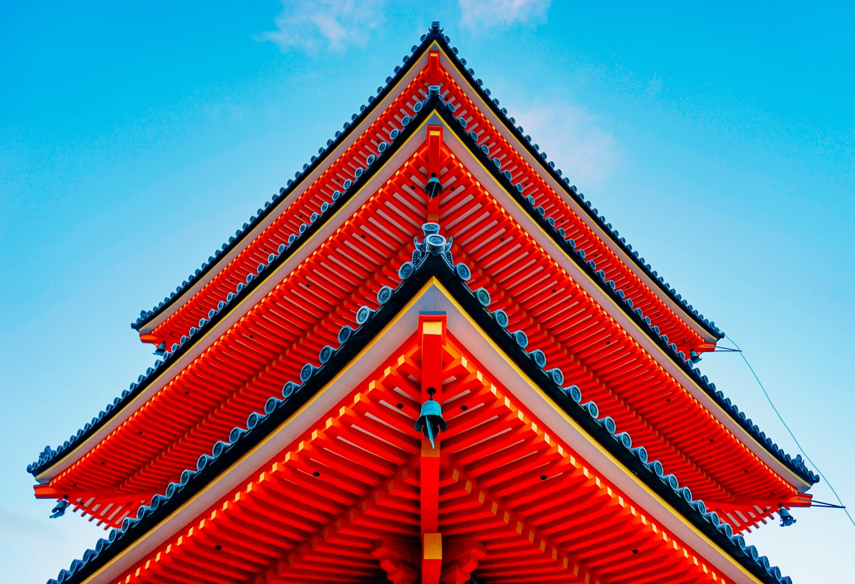 Lisheng Chang, decoration, Asian architecture, design, roof, ornate, no people, creativity, religion, building, belief, sky, outdoors, low angle view, red, HD Wallpaper
