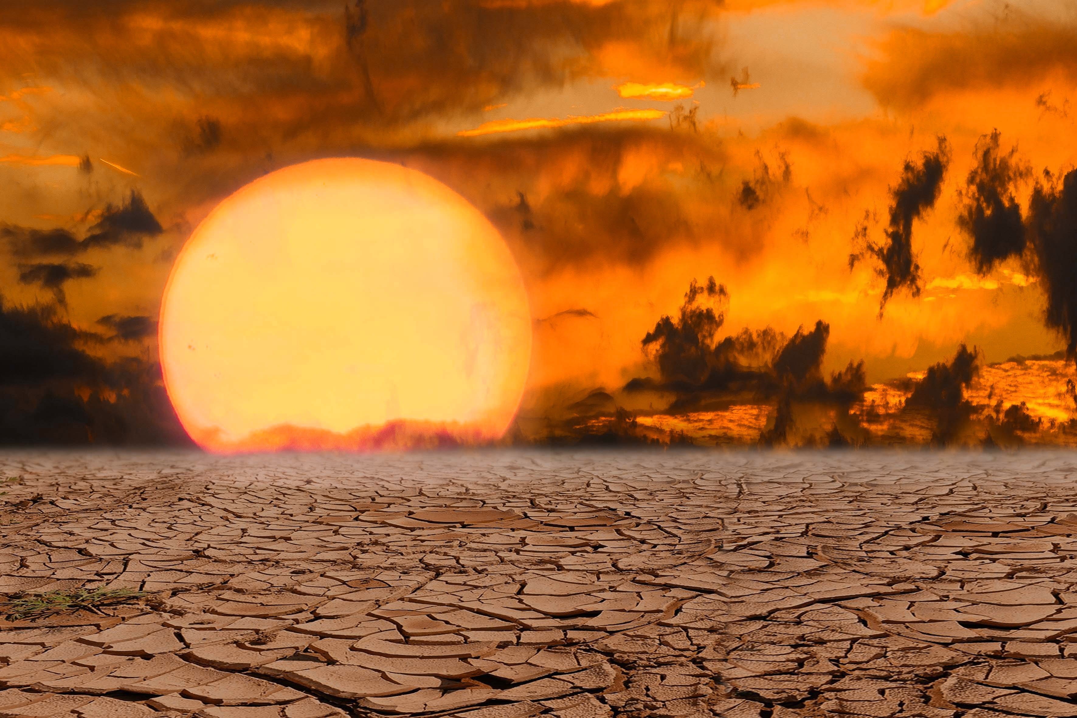 tranquility, sunset, land, clouds, climate change, emotions, environment, tranquil scene, scenics - nature, sun, cloud - sky, 2K, desert, beauty in nature, HD Wallpaper
