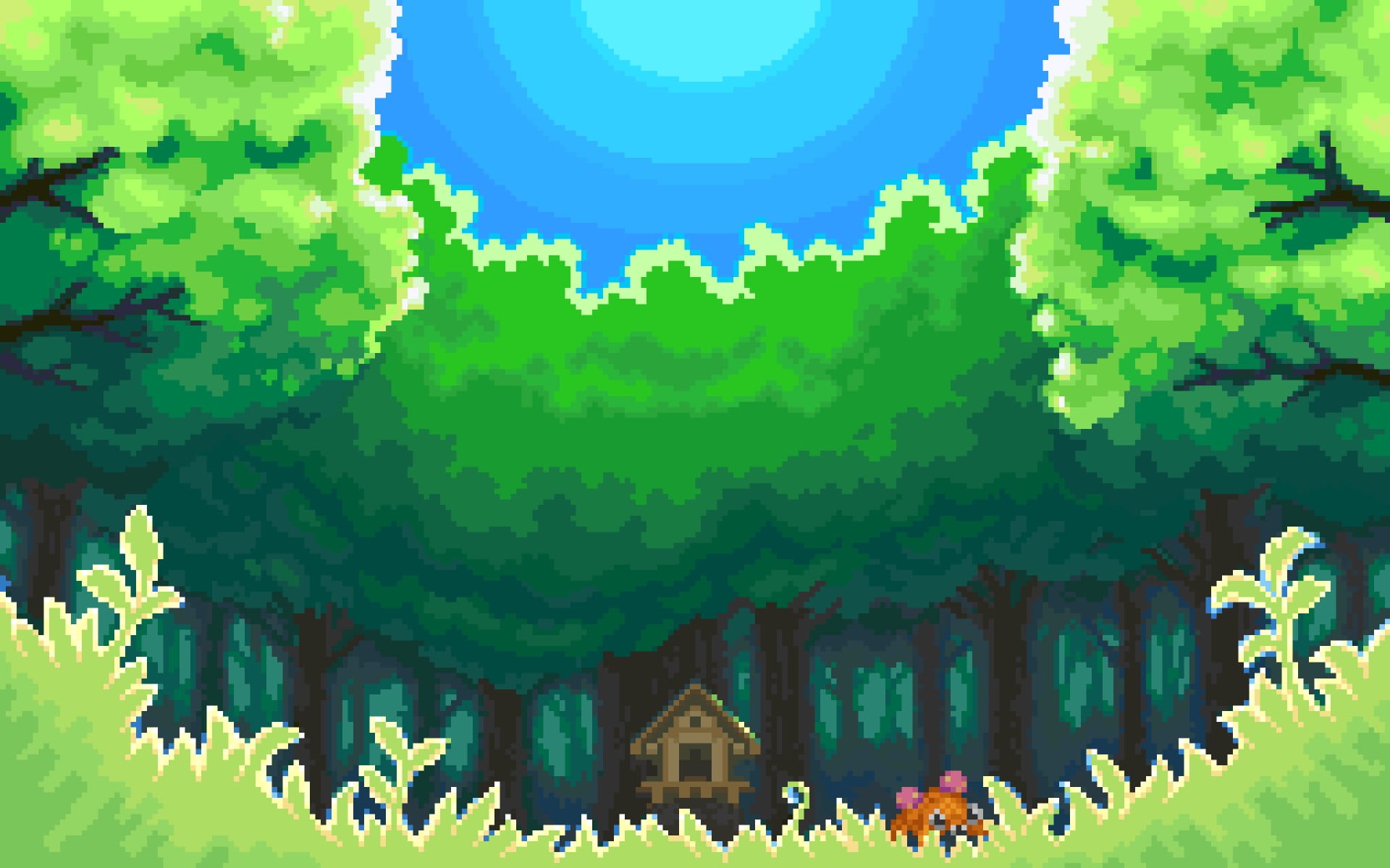 tree, day, video games, no people, building exterior, building, green, built structure, nature, turquoise colored, park - man made space, architecture, HD Wallpaper