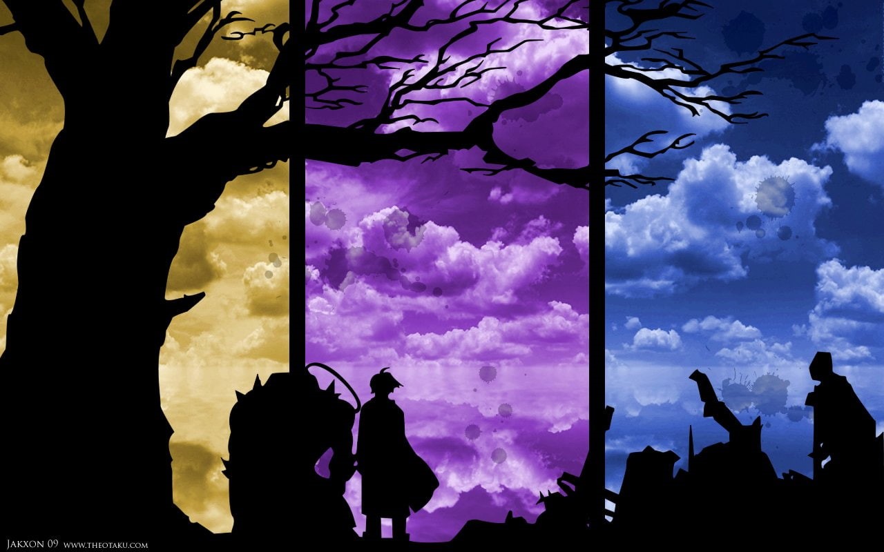 night, group of people, real people, 720P, FullMetal Alchemist, couple - relationship, nature, Edward Elric, cloud - sky, leisure activity, women, purple, HD Wallpaper