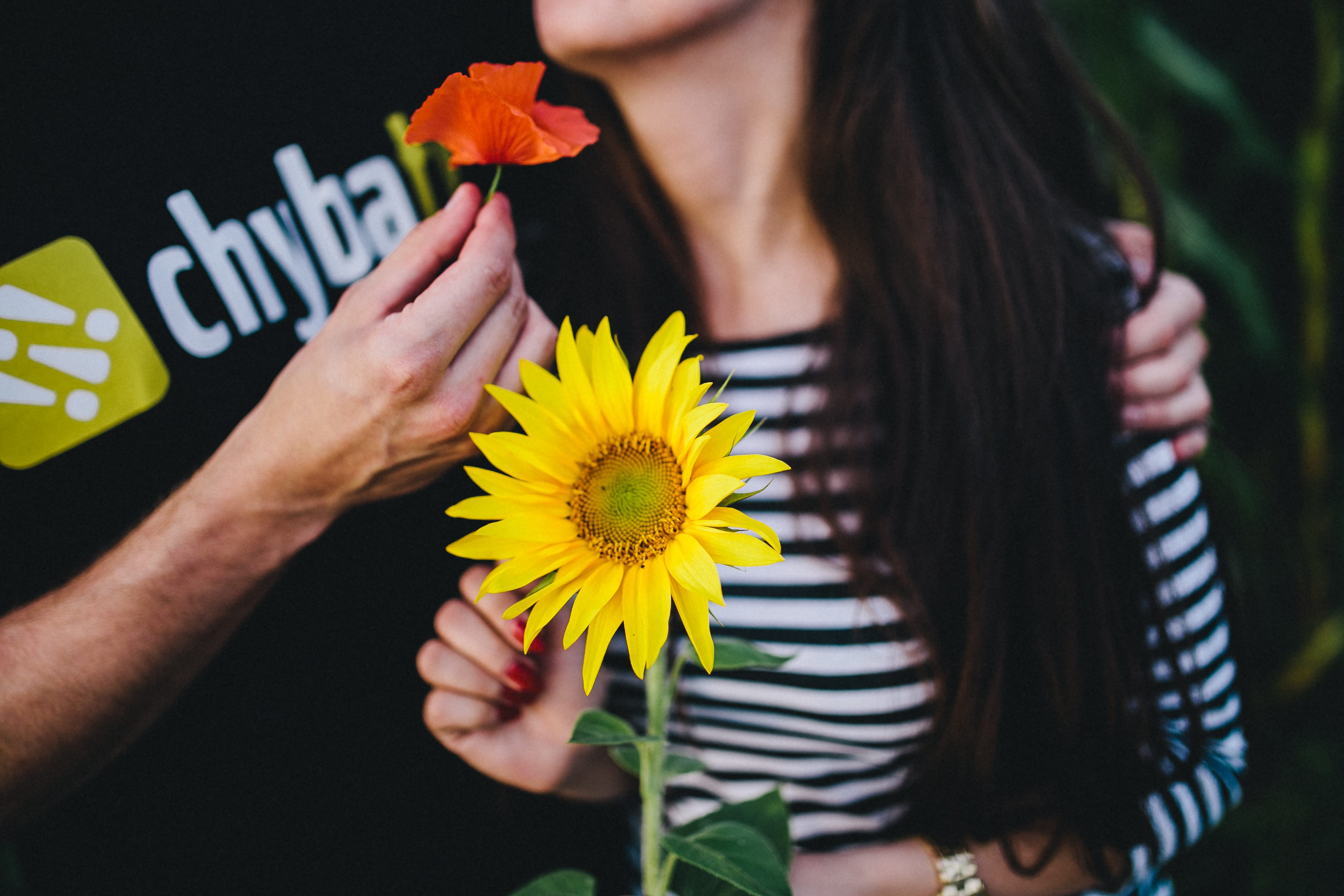 girl, smiling, adults only, females, yellow, hairstyle, flora, holding, 4K, lifestyles, women, beautiful, one Person, love, flowering plant, positive emotion, HD Wallpaper